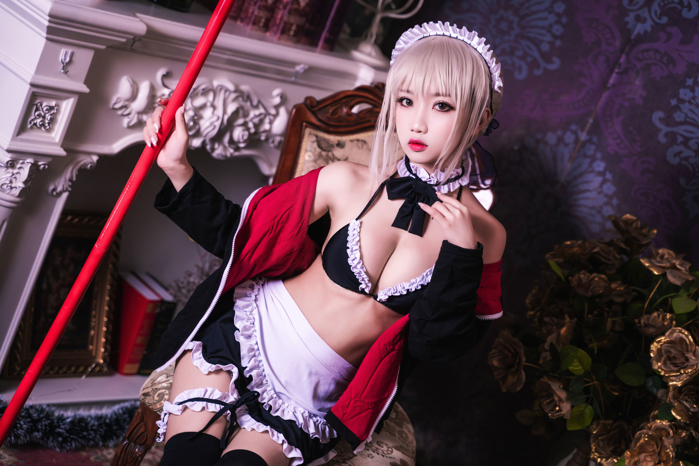 [萝莉COS] 鬼畜瑶 – 黑丝女仆 [26P]