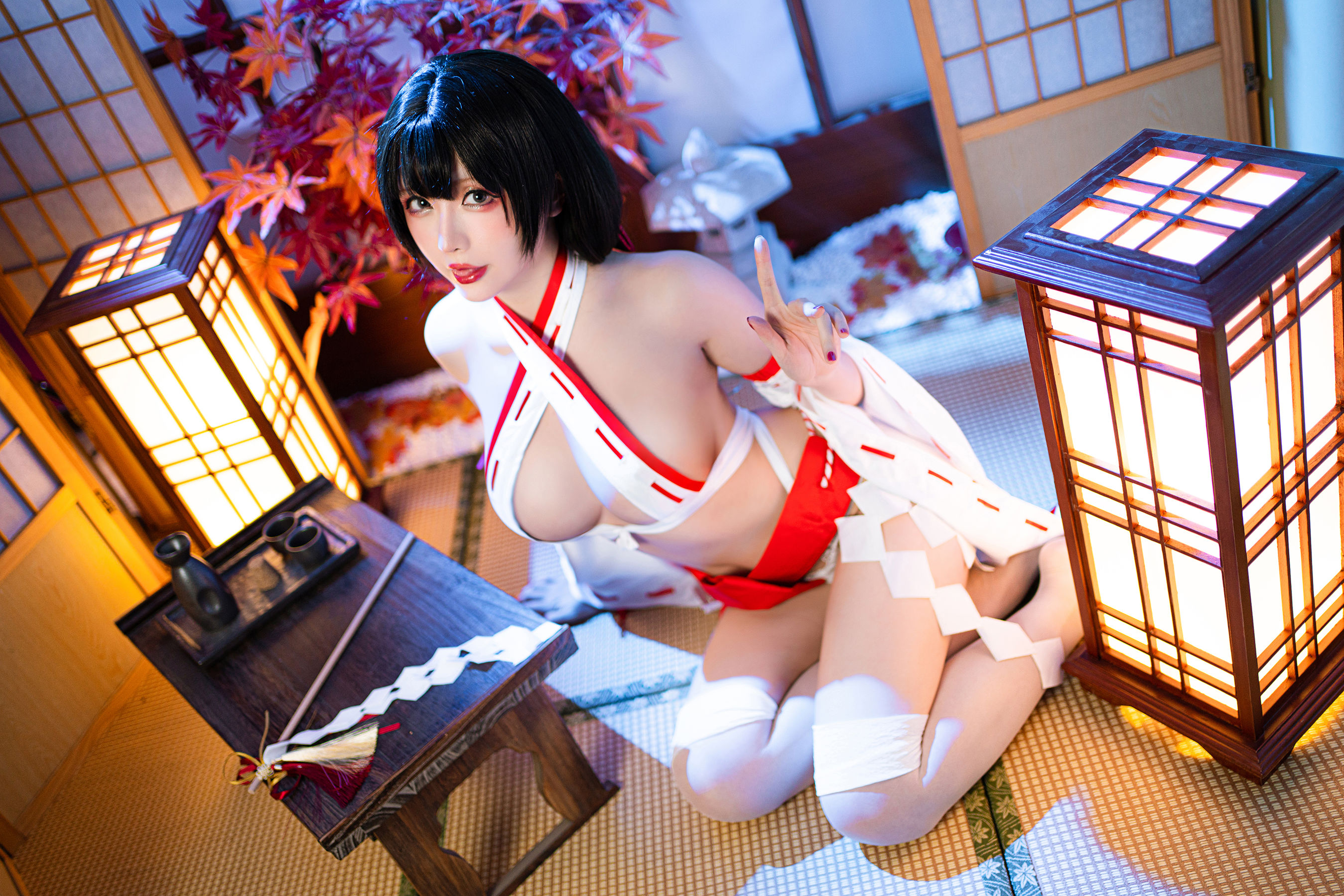 Coser小姐姐星之迟迟 – 新春巫女 [60P]