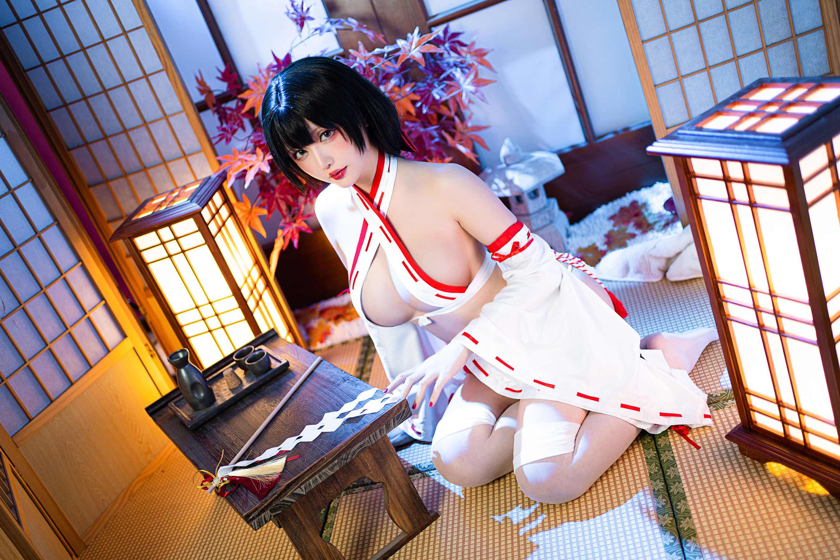 Coser小姐姐星之迟迟 – 新春巫女 [60P]