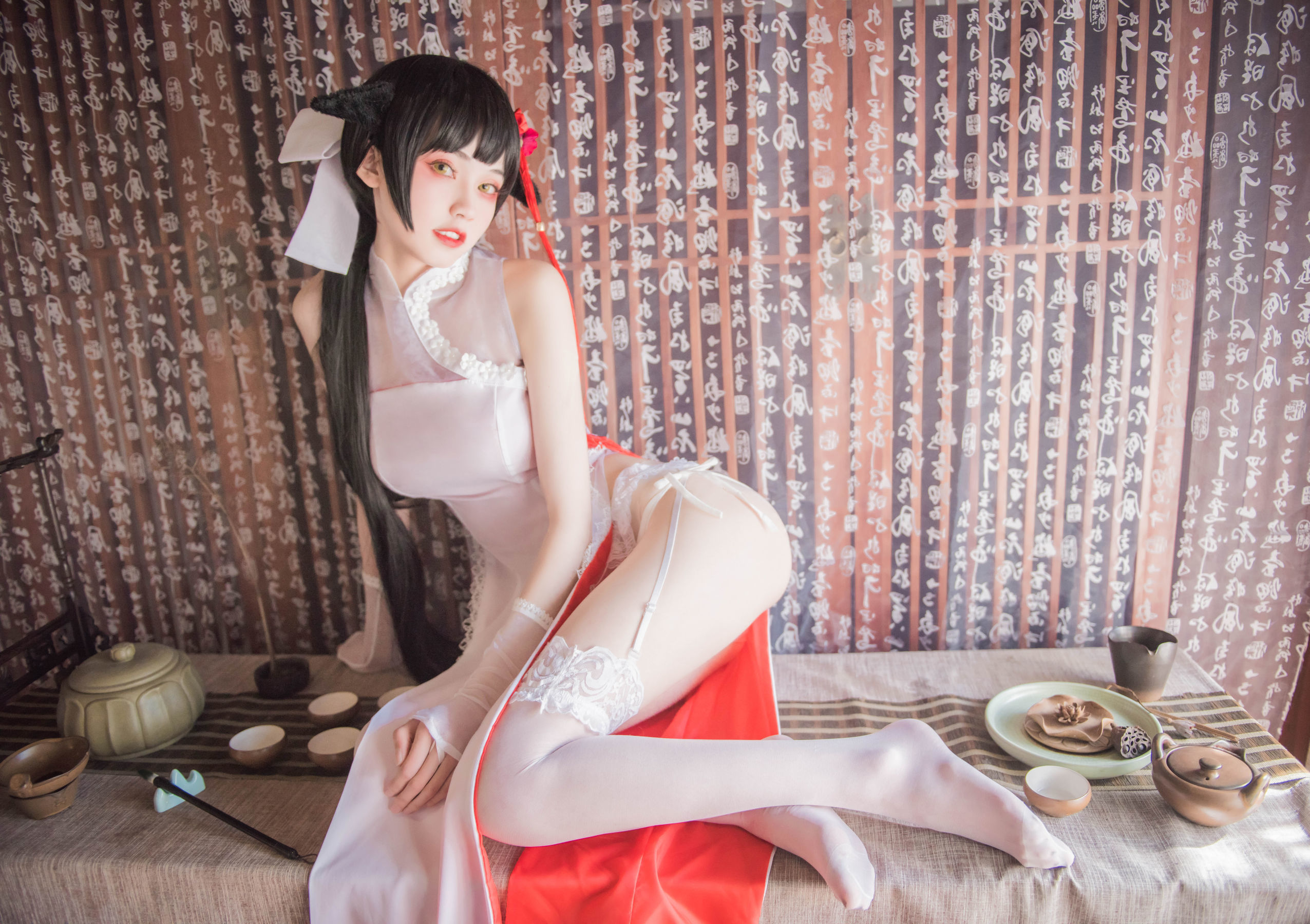 [萝莉COS] 小妖精你的负卿 – 高雄旗袍 [18P]