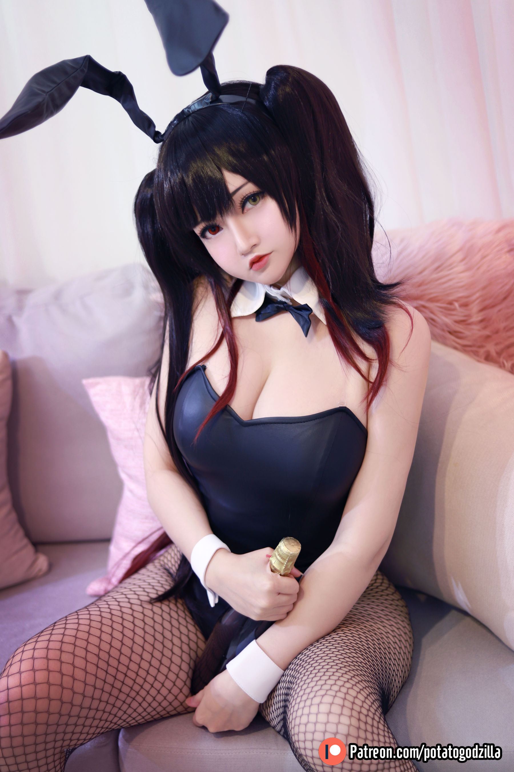 Coser小姐姐Potato Godzilla – Kurumi Tokisaki Bunny Girl [35P]