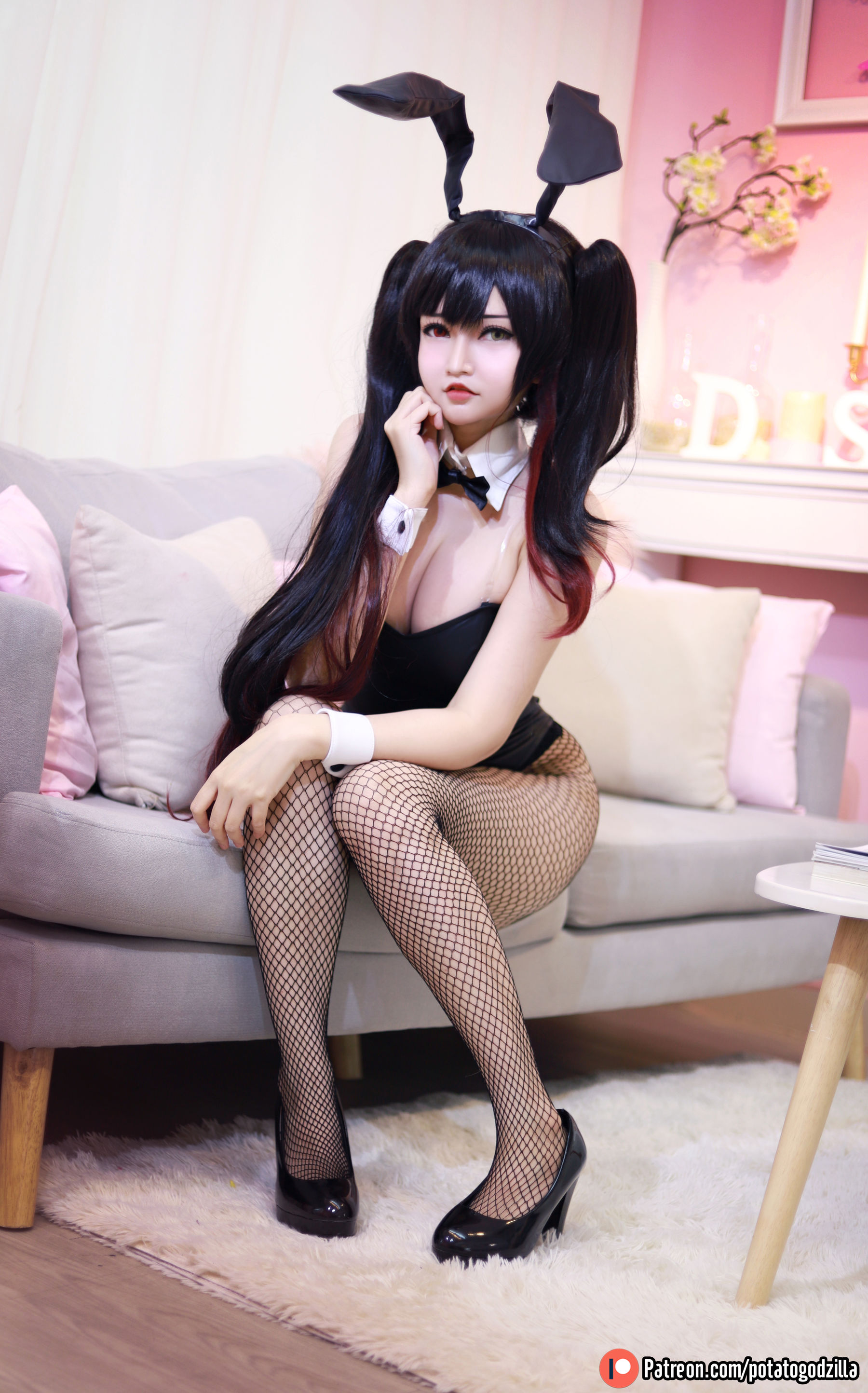 Coser小姐姐Potato Godzilla – Kurumi Tokisaki Bunny Girl [35P]