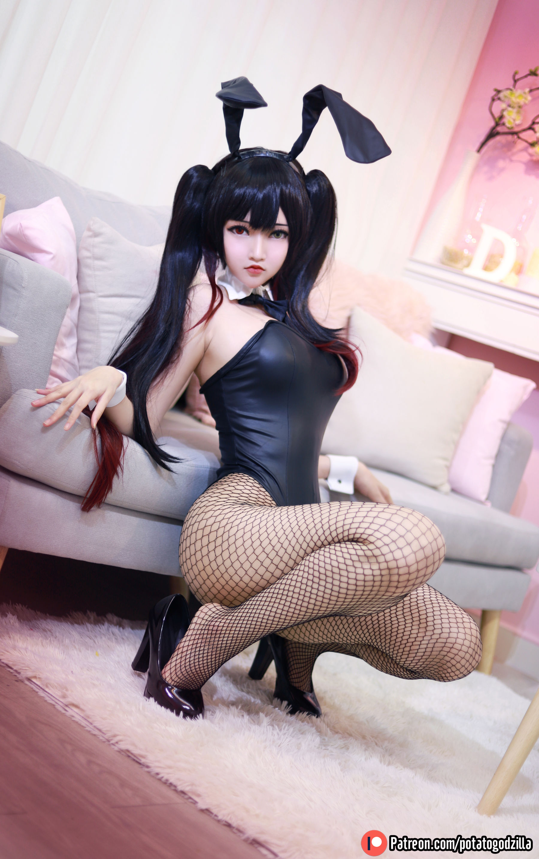 Coser小姐姐Potato Godzilla – Kurumi Tokisaki Bunny Girl [35P]