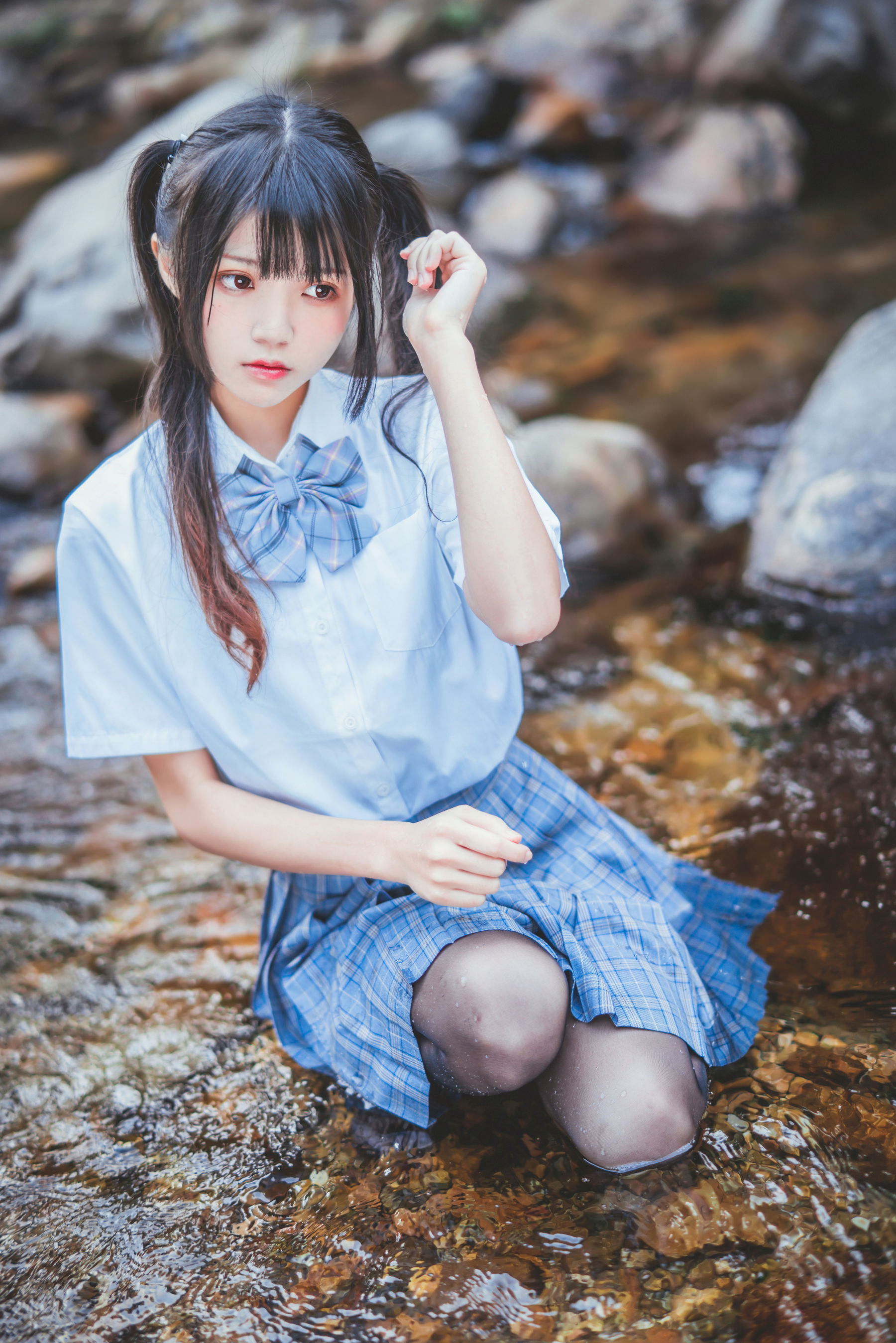[萝莉COS] 桜桃喵《校服少女COSPLAY湿身系列》 [75P]