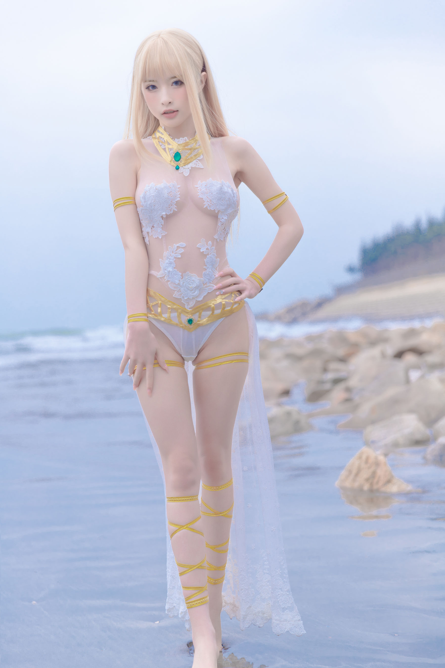 尤物清水由乃 – 玛丽萝丝白色泳衣 [33P]
