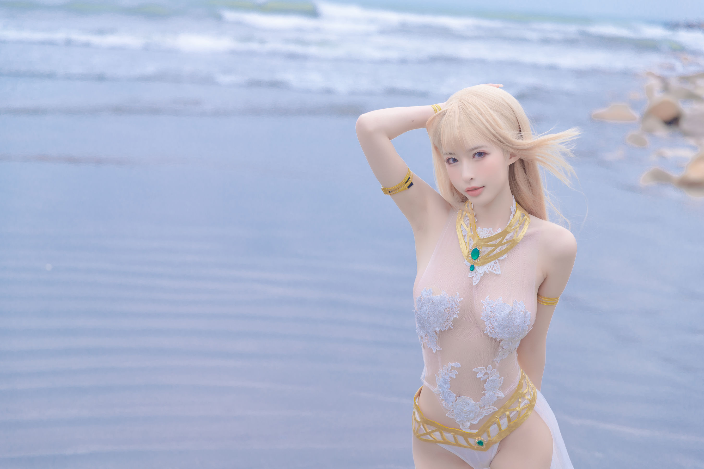 尤物清水由乃 – 玛丽萝丝白色泳衣 [33P]