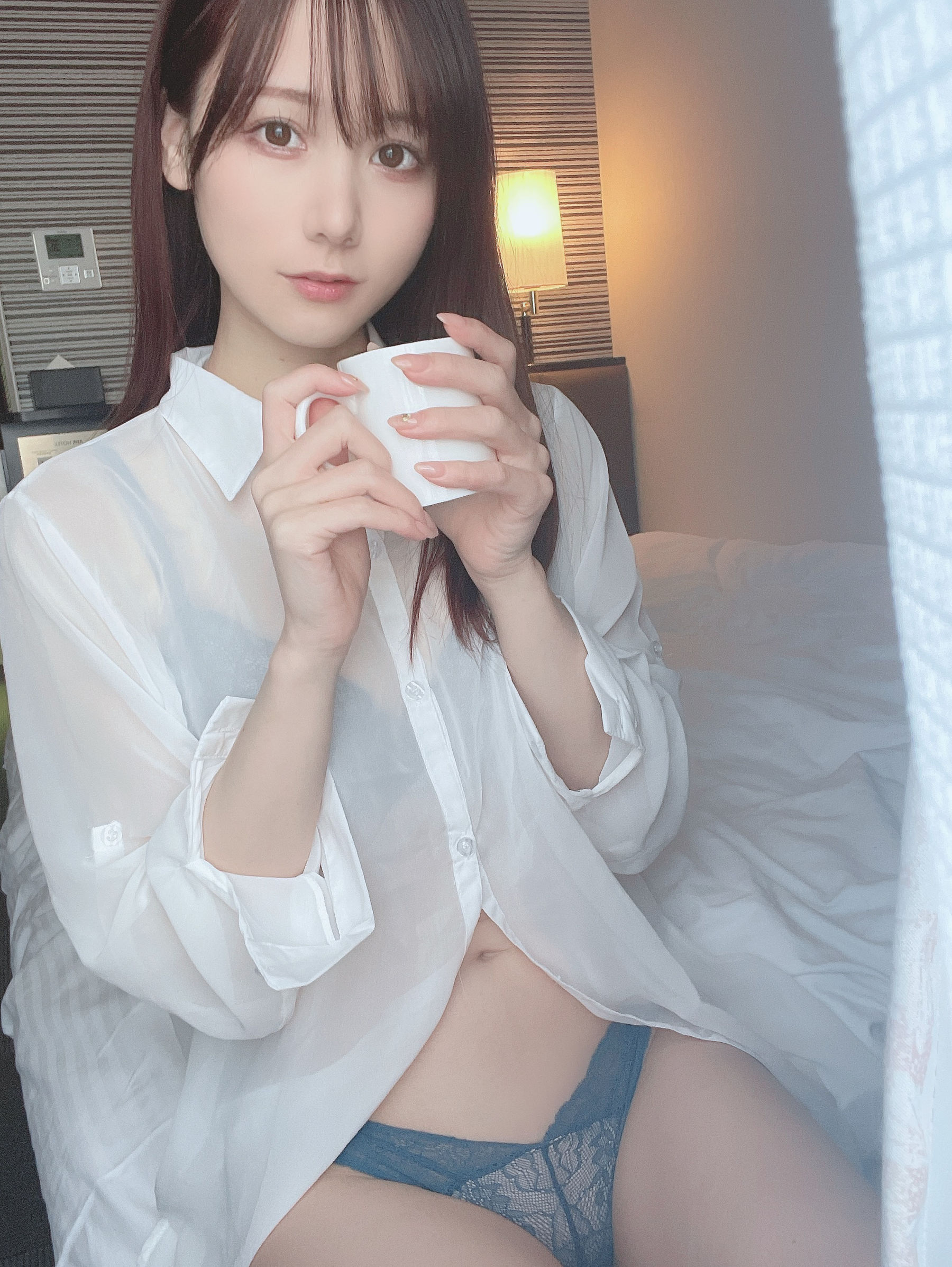 日本甜美COSERけんけん[fantia] 20220128-透けシャツ×ランジェリー [33P]