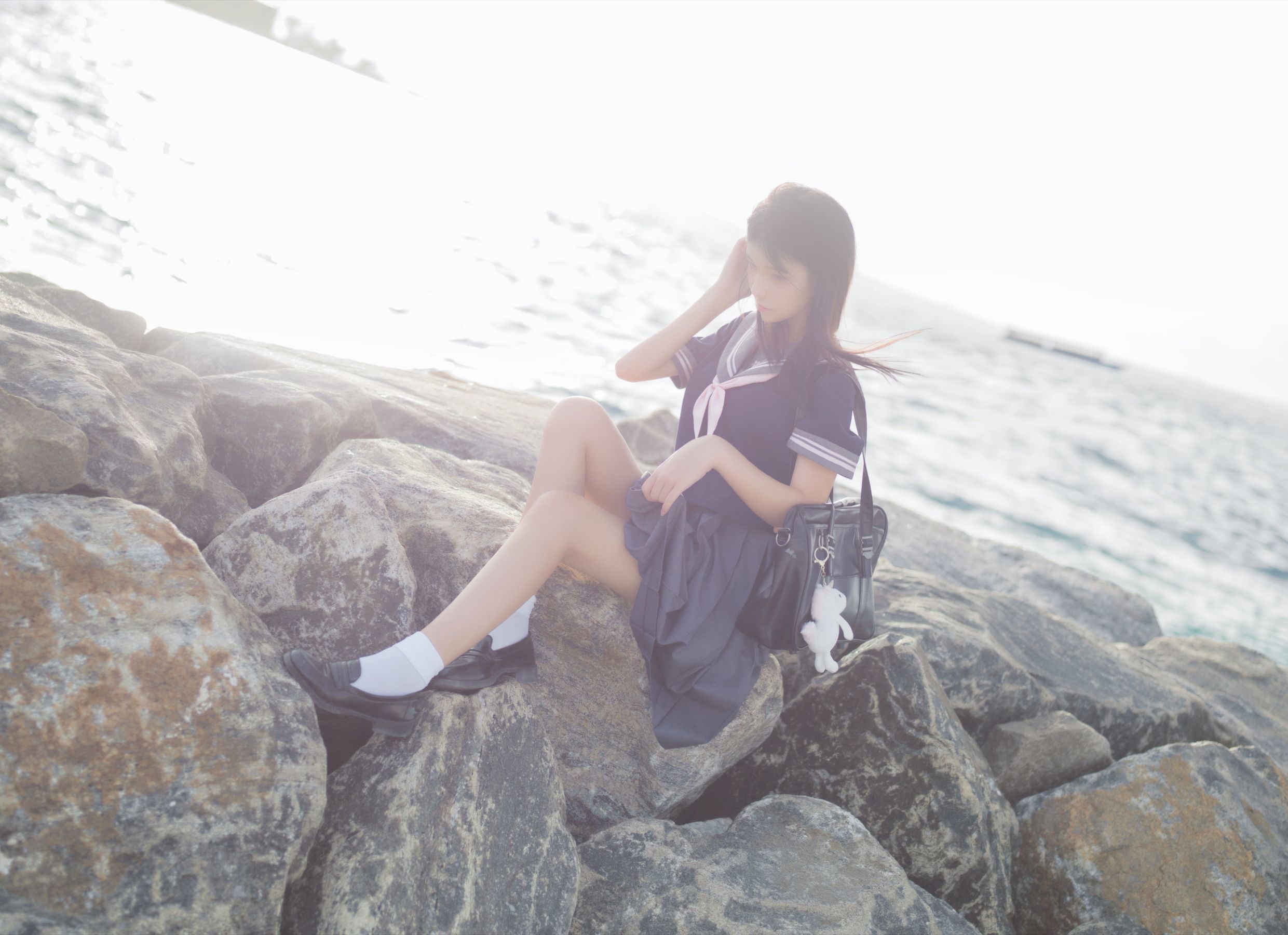 动漫博主南桃Momoko – 蓝jk [12P]