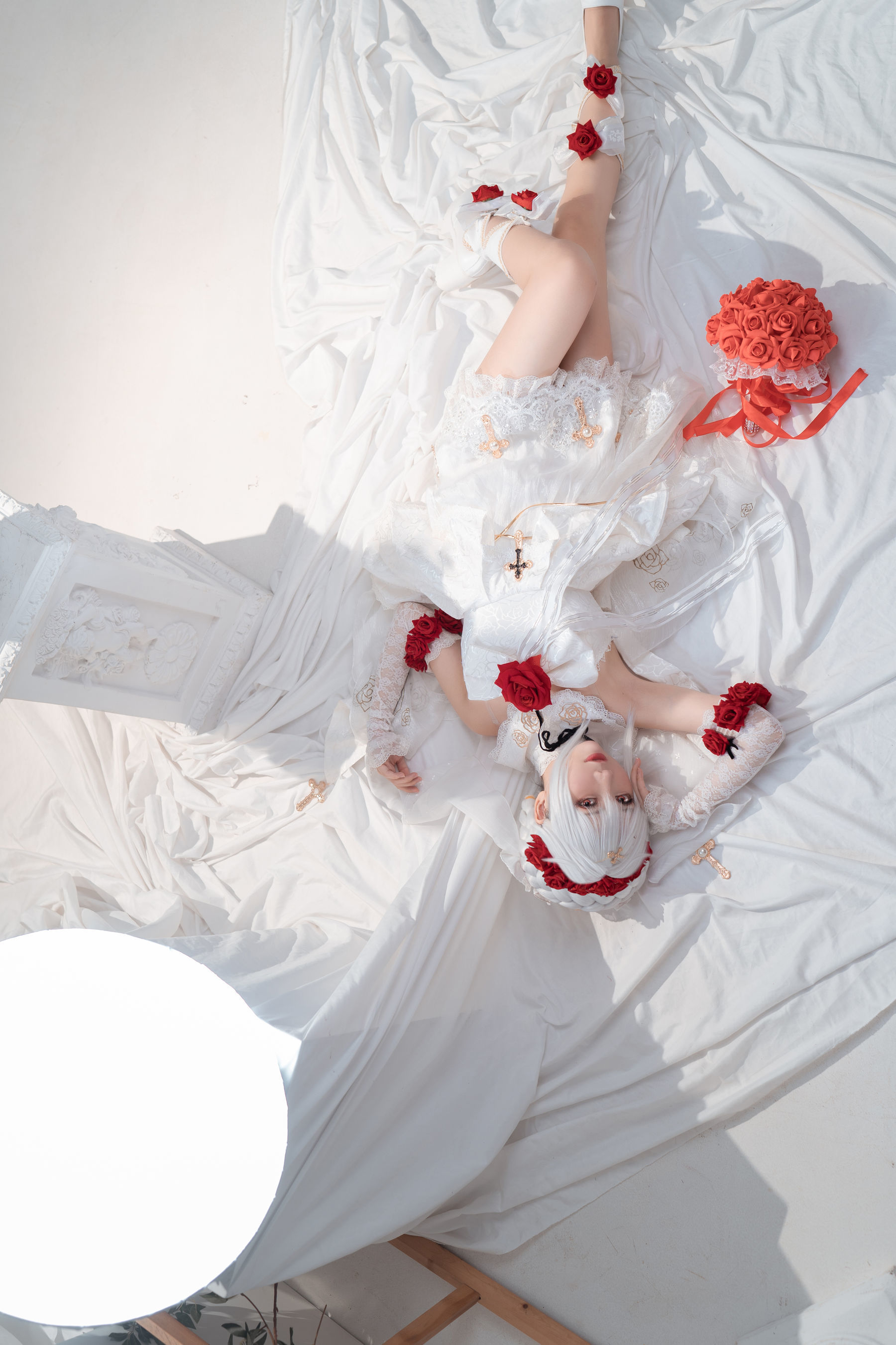 可爱人气Coser面饼仙儿 – 德丽莎婚纱 [13P]