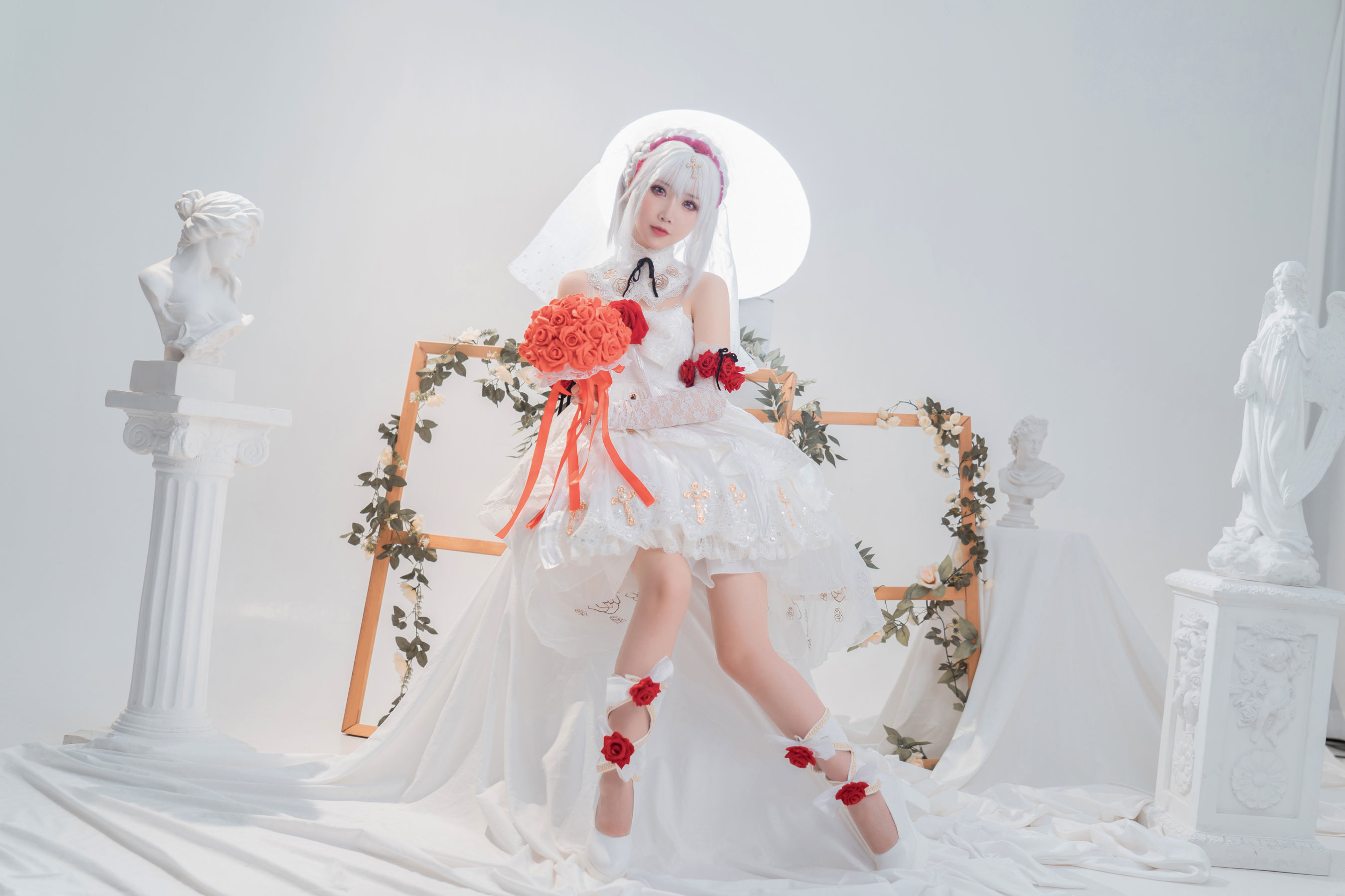可爱人气Coser面饼仙儿 – 德丽莎婚纱 [13P]