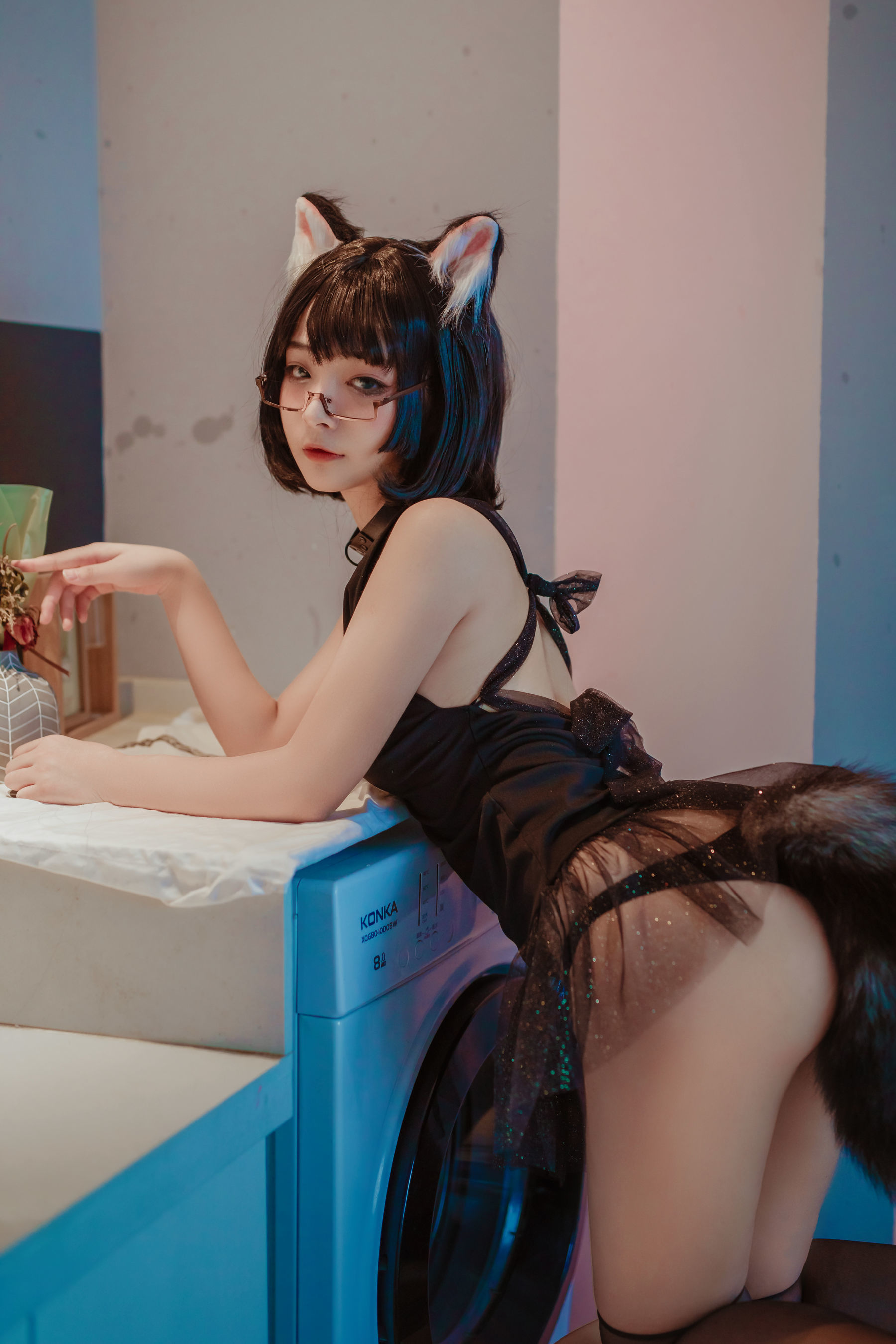 yuuhui玉汇 – 猫猫头黑裙子 [10P]