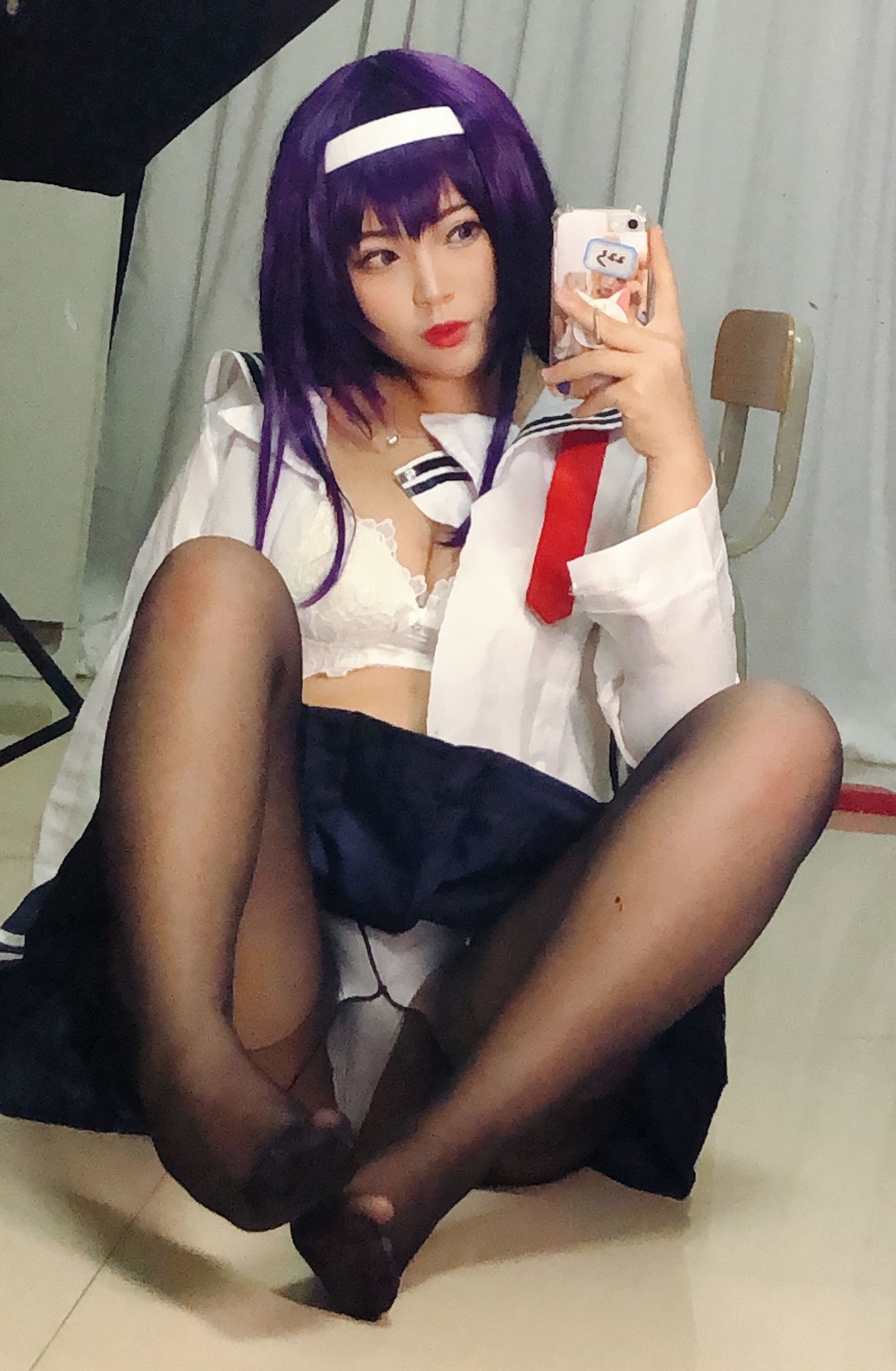 [Cosplay写真] 萌系小姐姐-白烨- – 学姐校服 [26P]