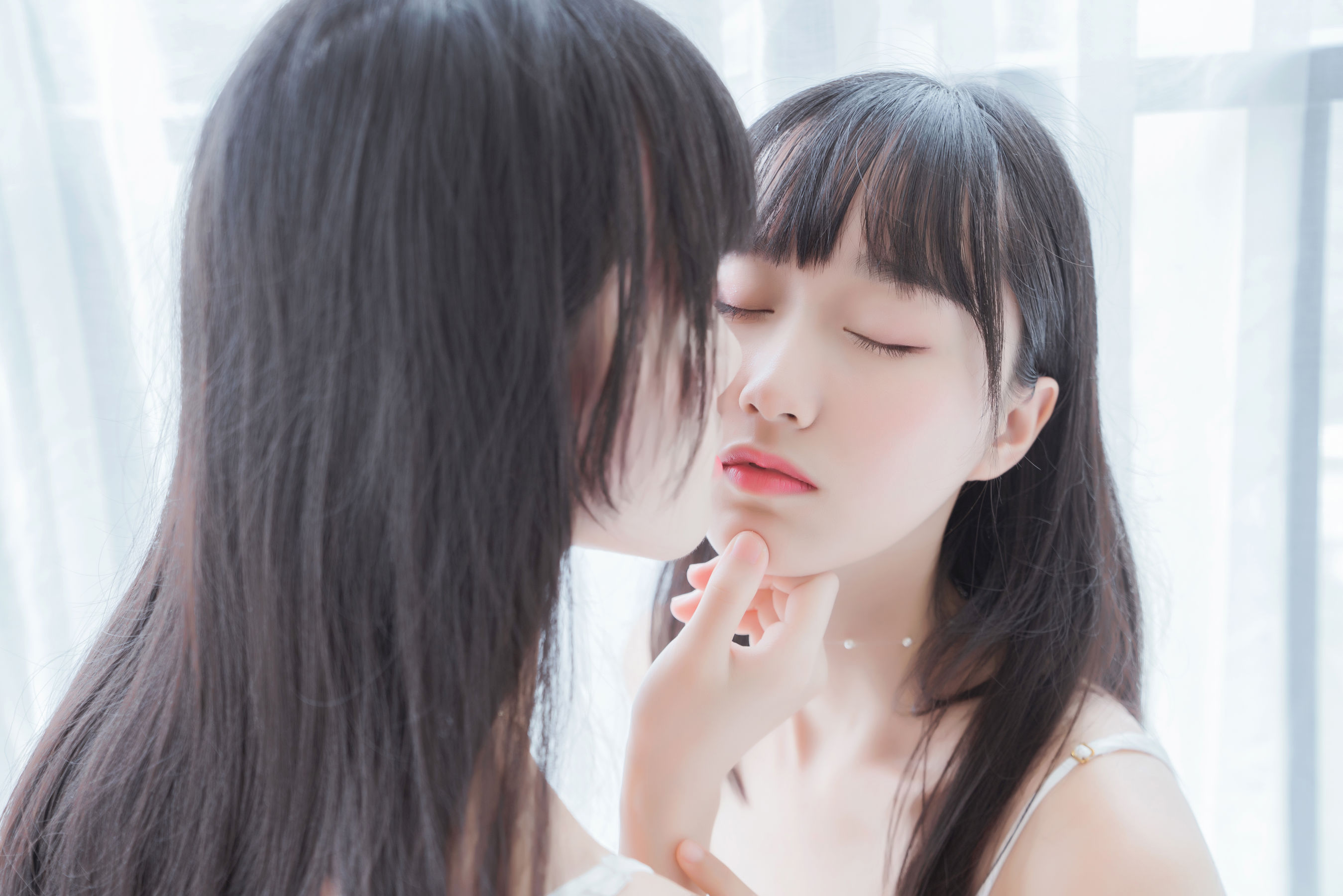 萌系小姐姐木绵绵OwO&桜桃喵 朝(白裙×白裙) [58P]