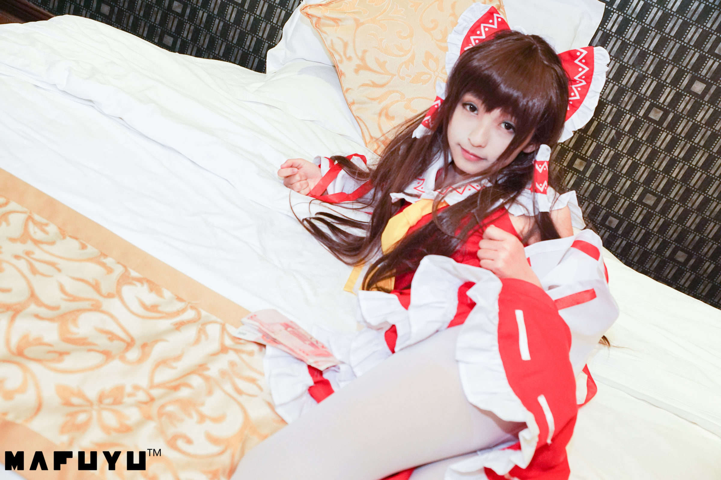 [萝莉COS] 神楽板真冬 COS Reimu猫娘系列套图 [100P]