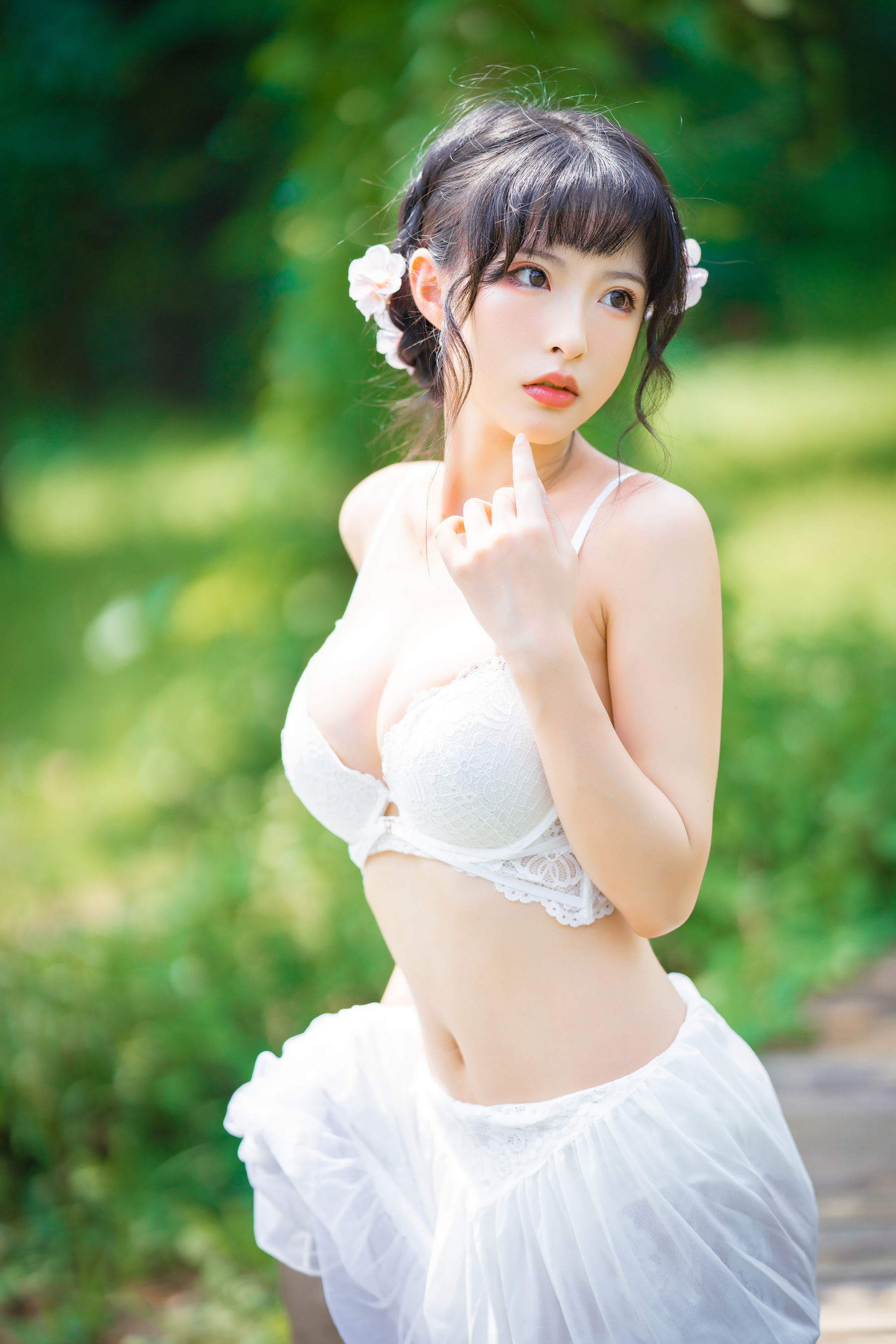 尤物清水由乃 – 蕾丝花园 [34P]