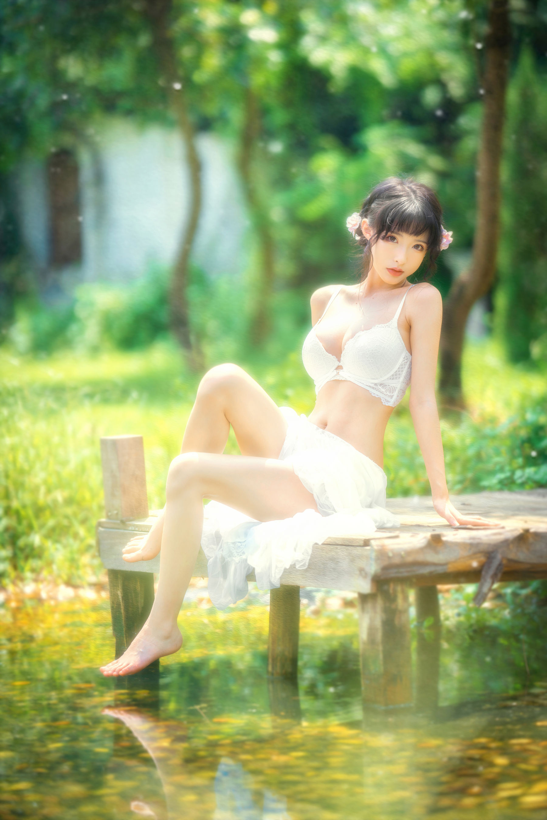 尤物清水由乃 – 蕾丝花园 [34P]
