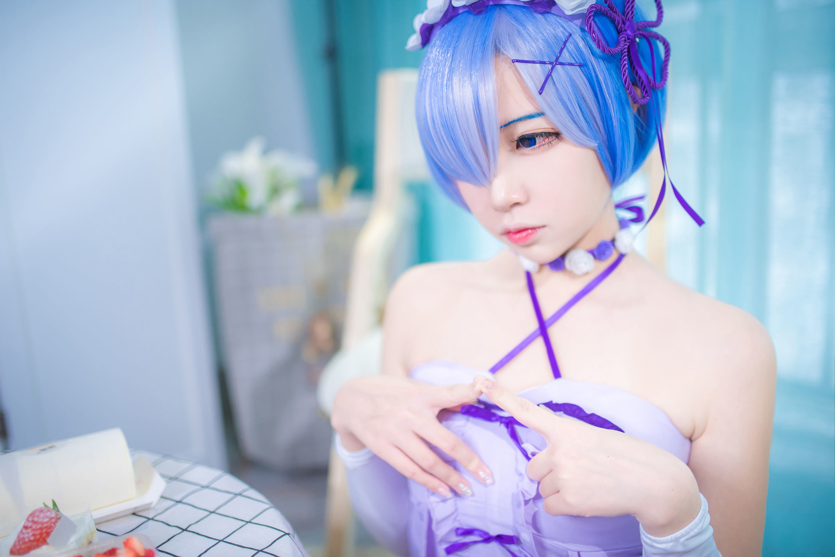人气Coser二佐Nisa – 蕾姆生日 [12P]