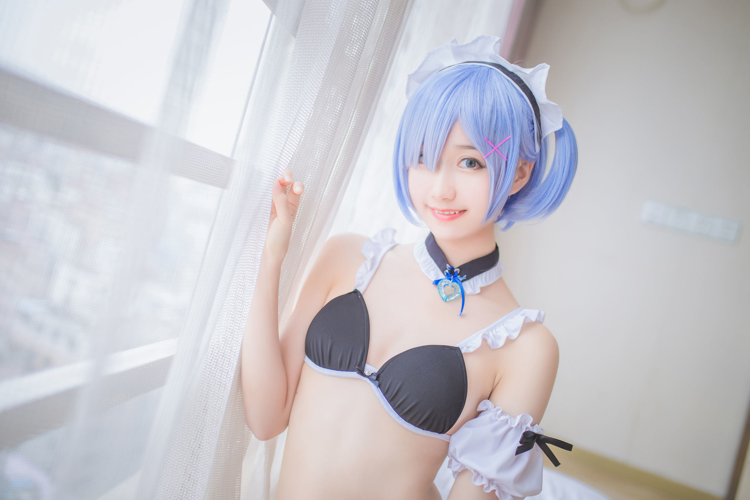 [萝莉COS] 木绵绵OwO – 蕾姆泳装+兔女郎 [30P]