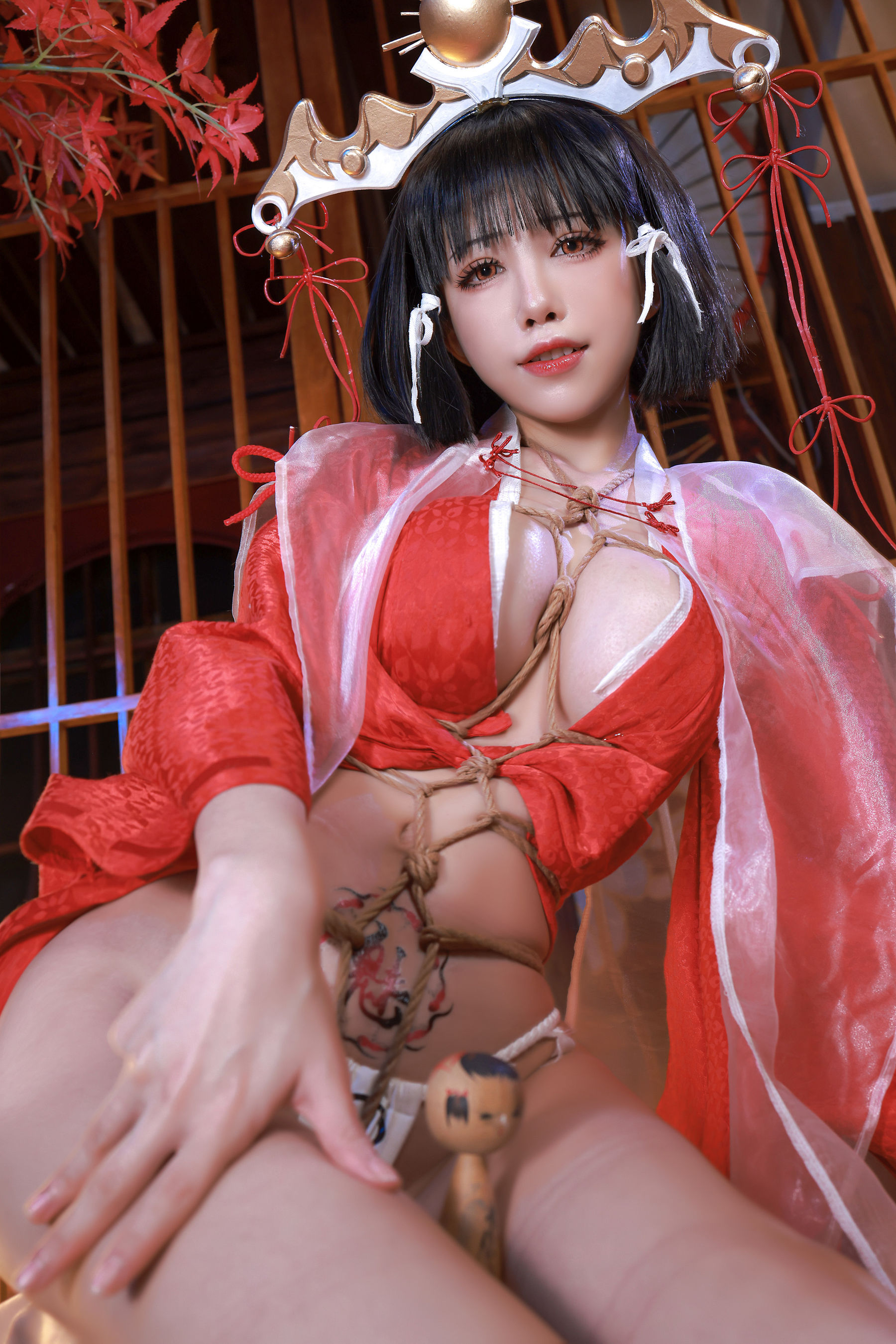 动漫博主水淼aqua – 黑兽 辉夜巫女 [73P]
