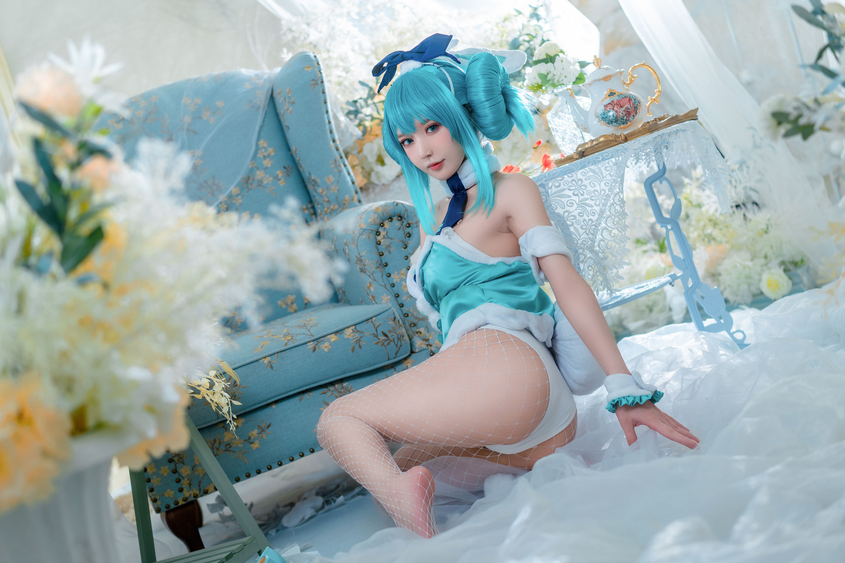 动漫博主阿包也是兔娘 – 白兔miku [28P]