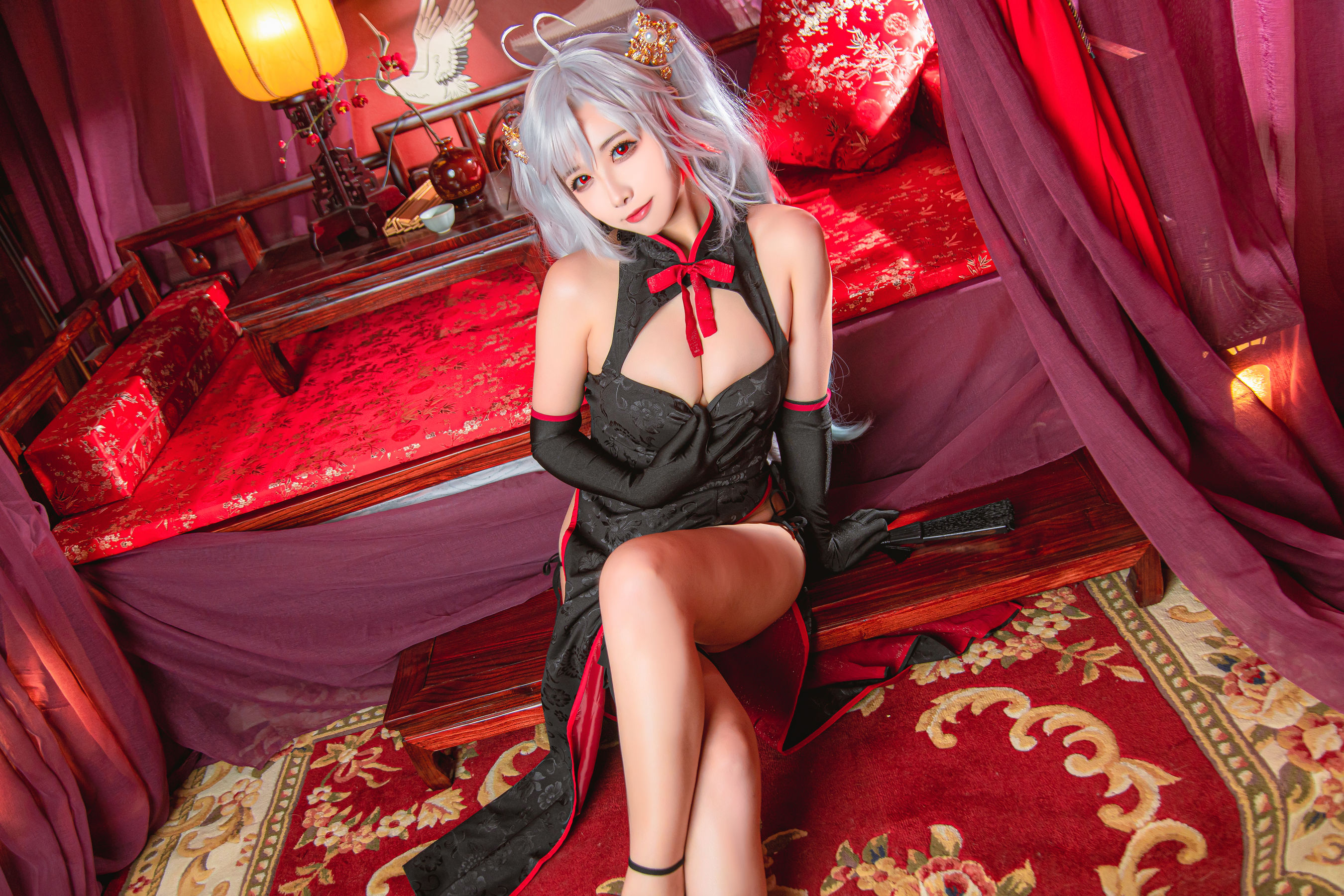 微博妹子Momoko葵葵 – 欧根之旗袍 [20P]