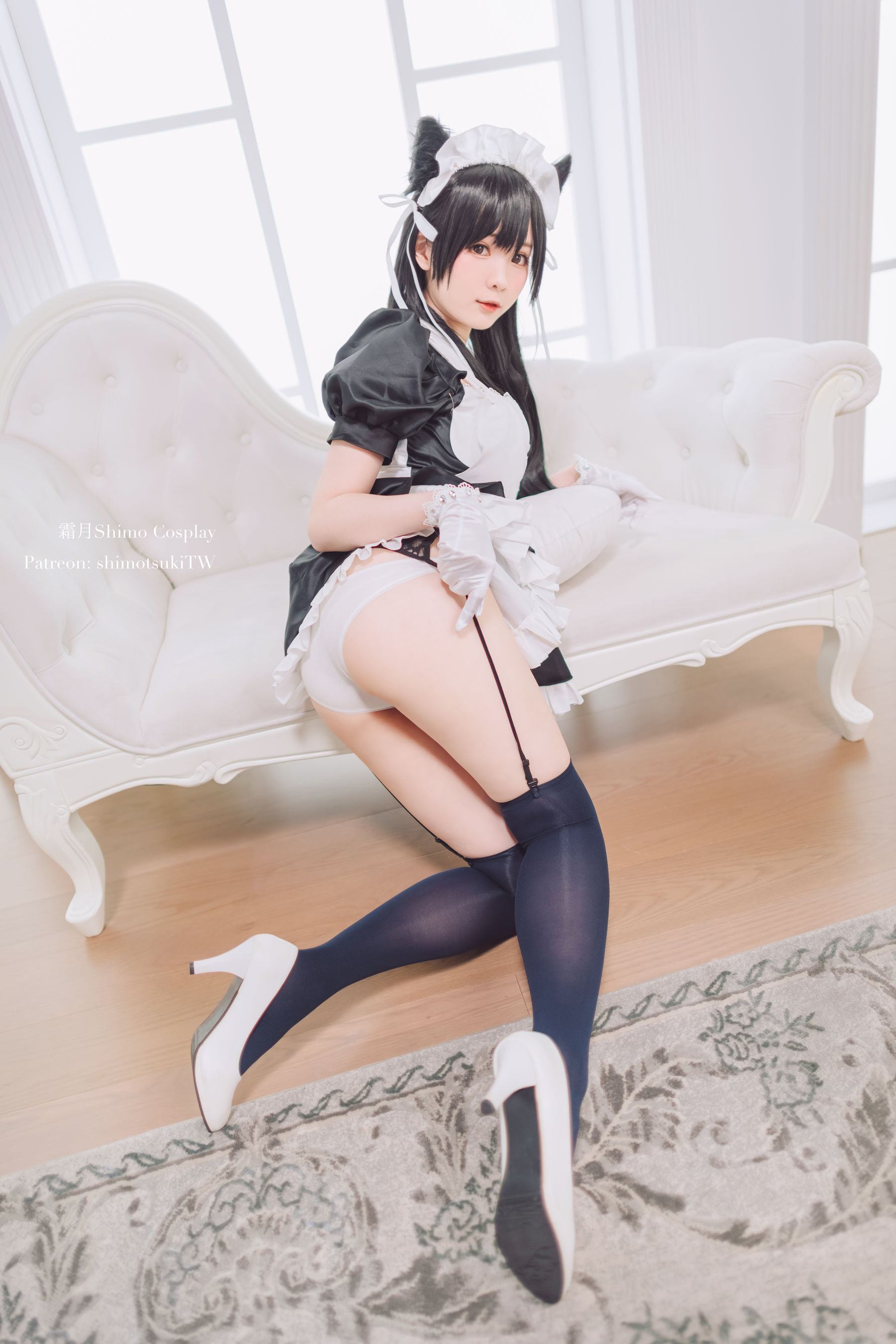 微博妹纸霜月shimo – 爱宕女仆 [16P]