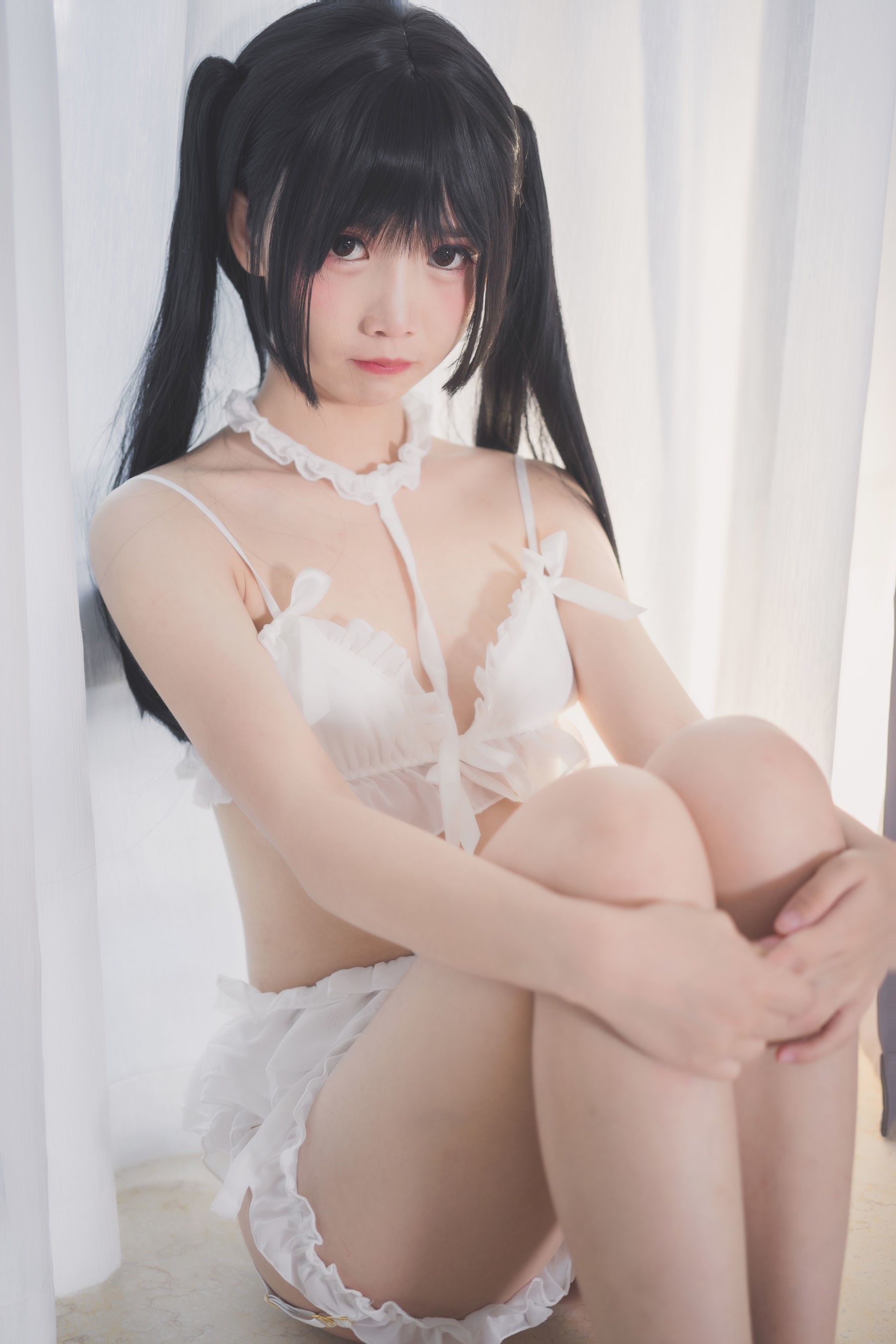 [萝莉COS] 面饼仙儿 – 脑内少女 白内衣 [17P]
