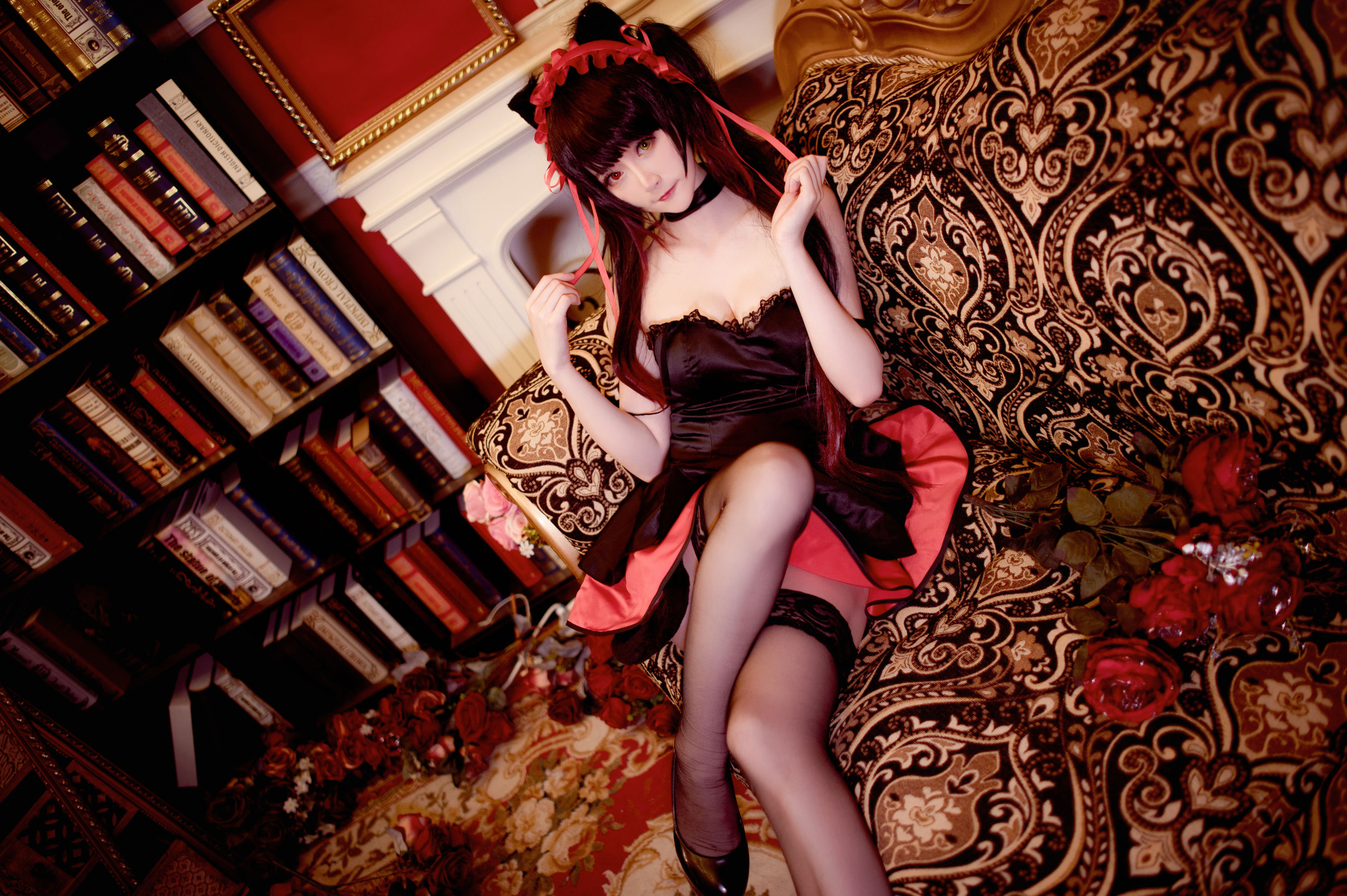 [Cosplay写真] 萌宠博主yui金鱼 – 时崎狂三 黑裙 [11P]