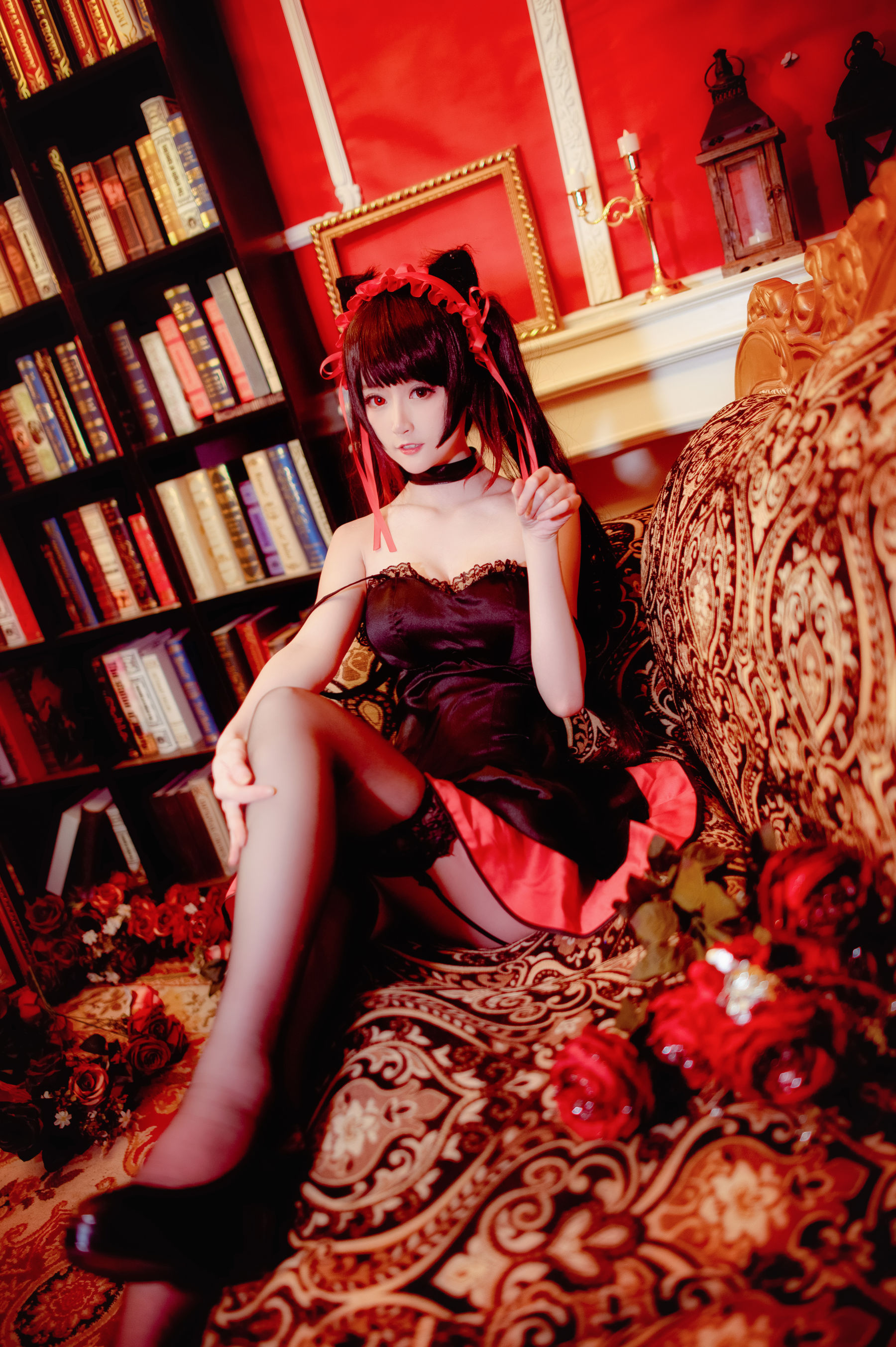 [Cosplay写真] 萌宠博主yui金鱼 – 时崎狂三 黑裙 [11P]