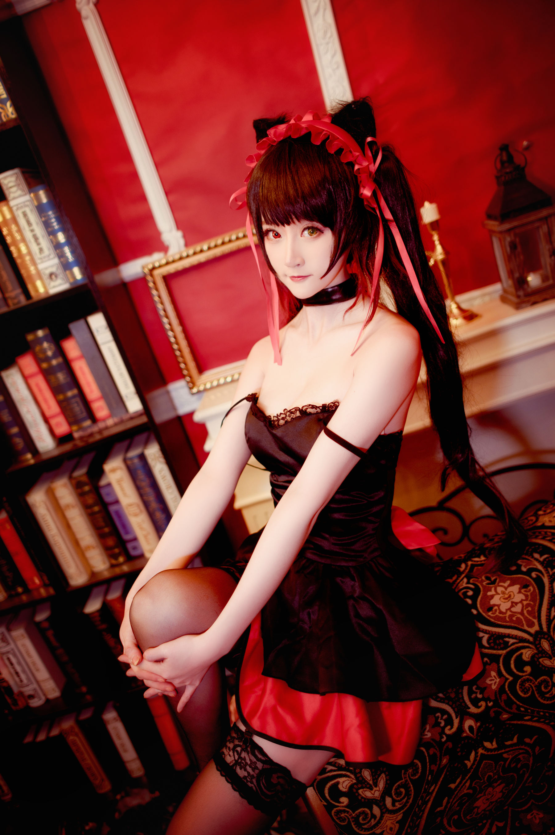 [Cosplay写真] 萌宠博主yui金鱼 – 时崎狂三 黑裙 [11P]
