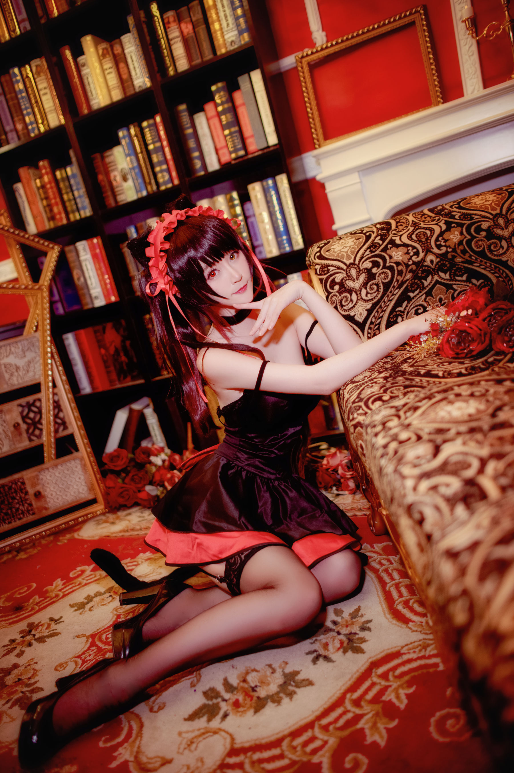 [Cosplay写真] 萌宠博主yui金鱼 – 时崎狂三 黑裙 [11P]