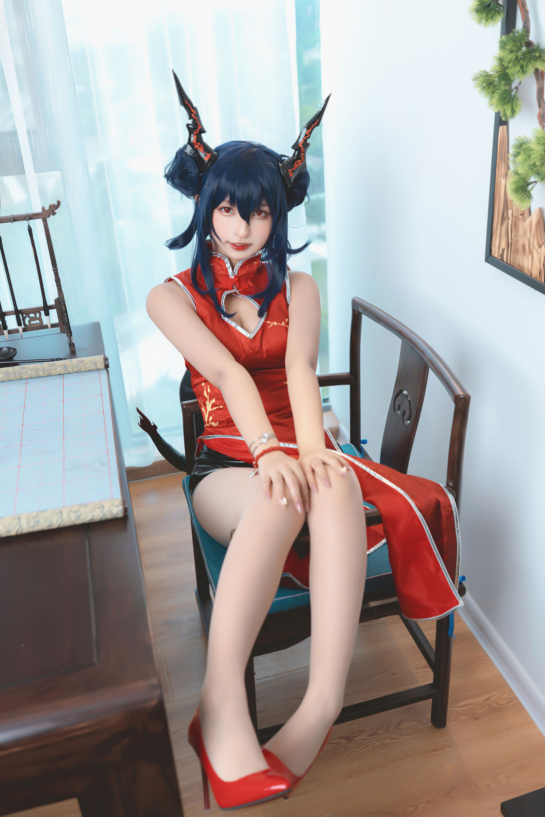 [Cosplay写真] 萝莉神楽坂真冬 – 旗袍魔女 [75P]