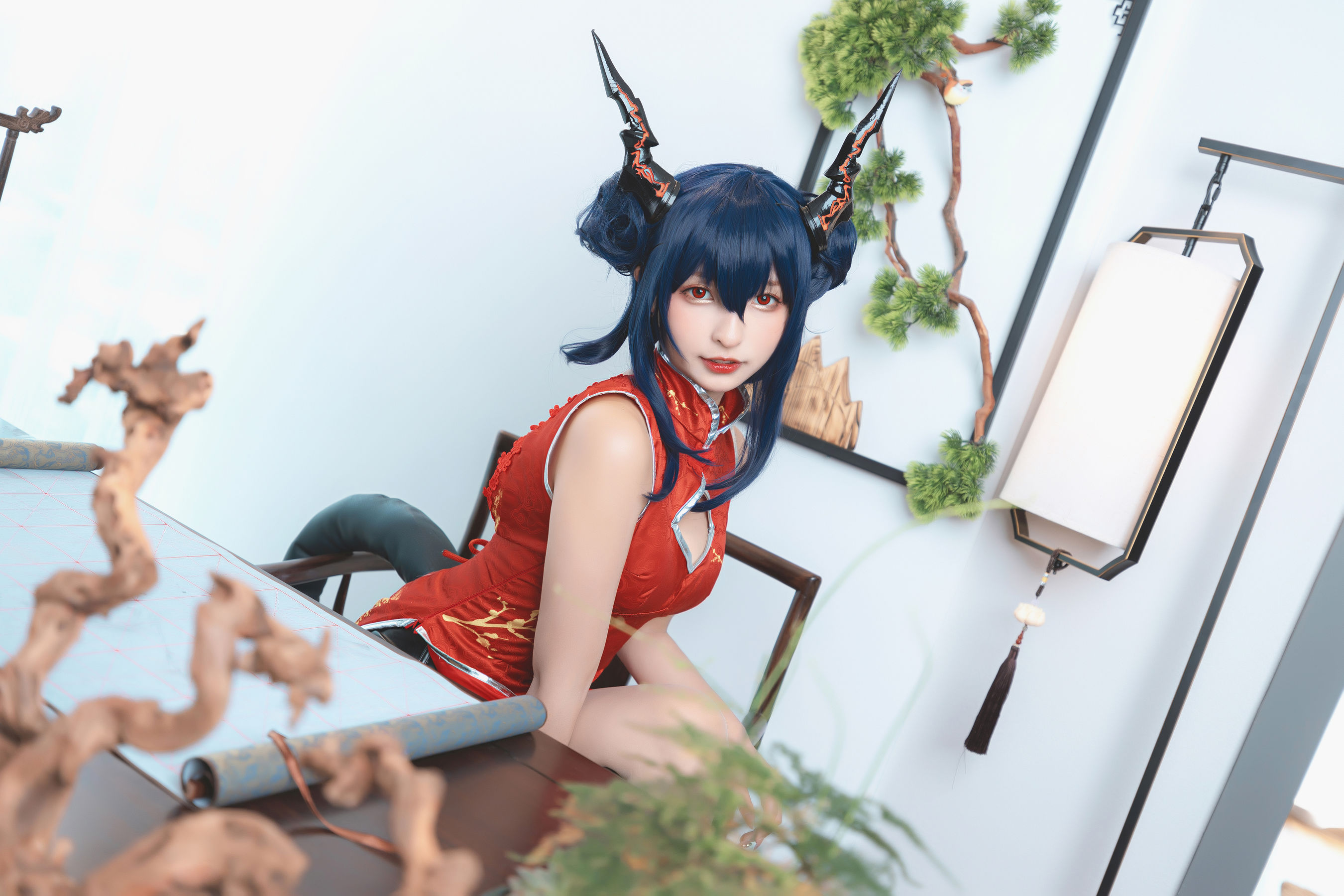 [Cosplay写真] 萝莉神楽坂真冬 – 旗袍魔女 [75P]