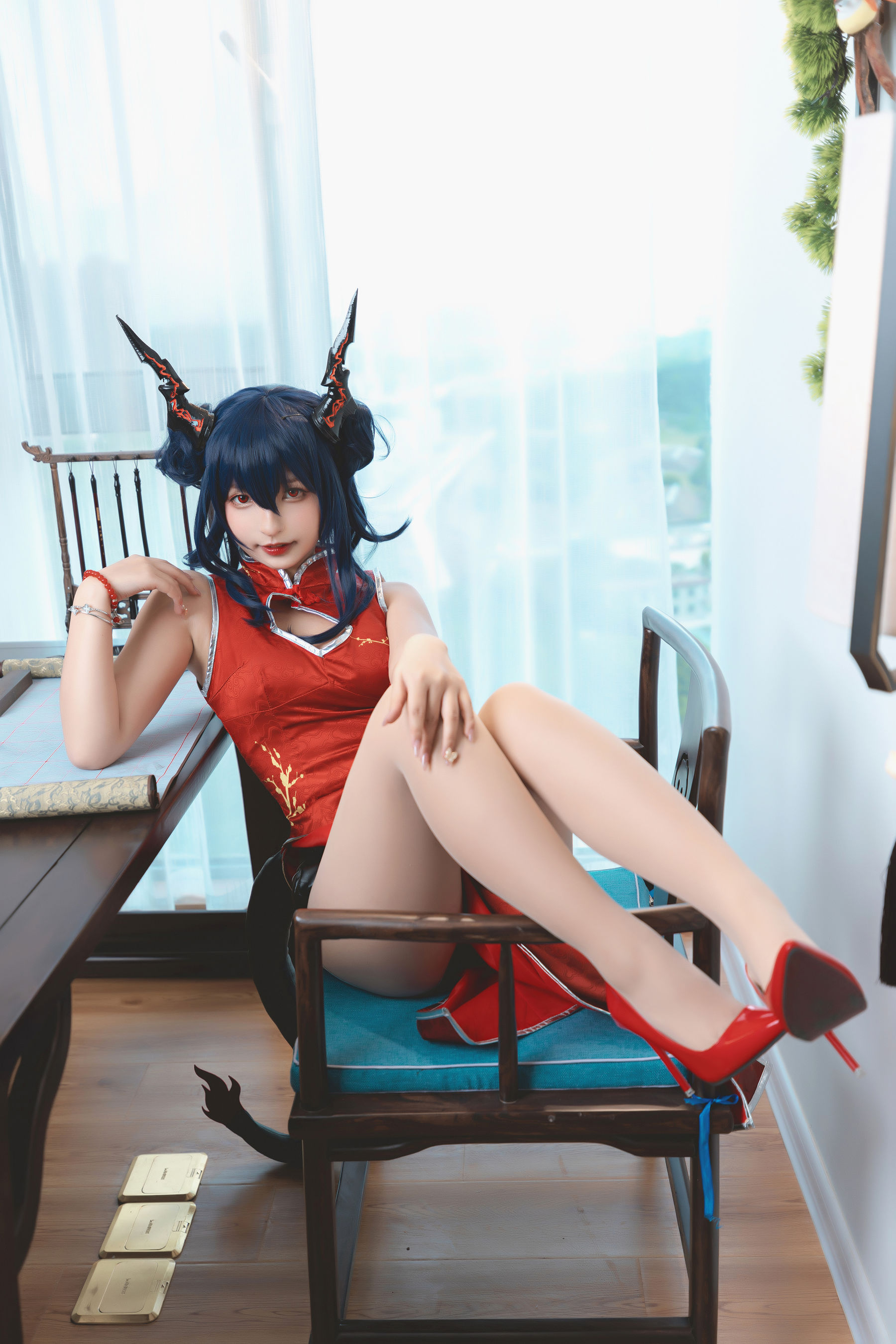 [Cosplay写真] 萝莉神楽坂真冬 – 旗袍魔女 [75P]