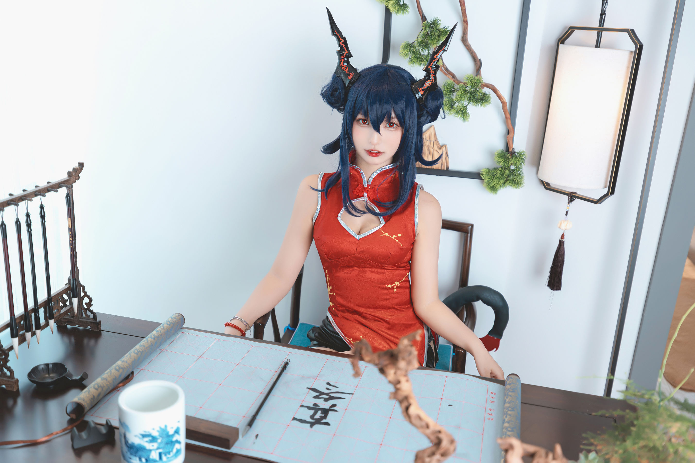 [Cosplay写真] 萝莉神楽坂真冬 – 旗袍魔女 [75P]
