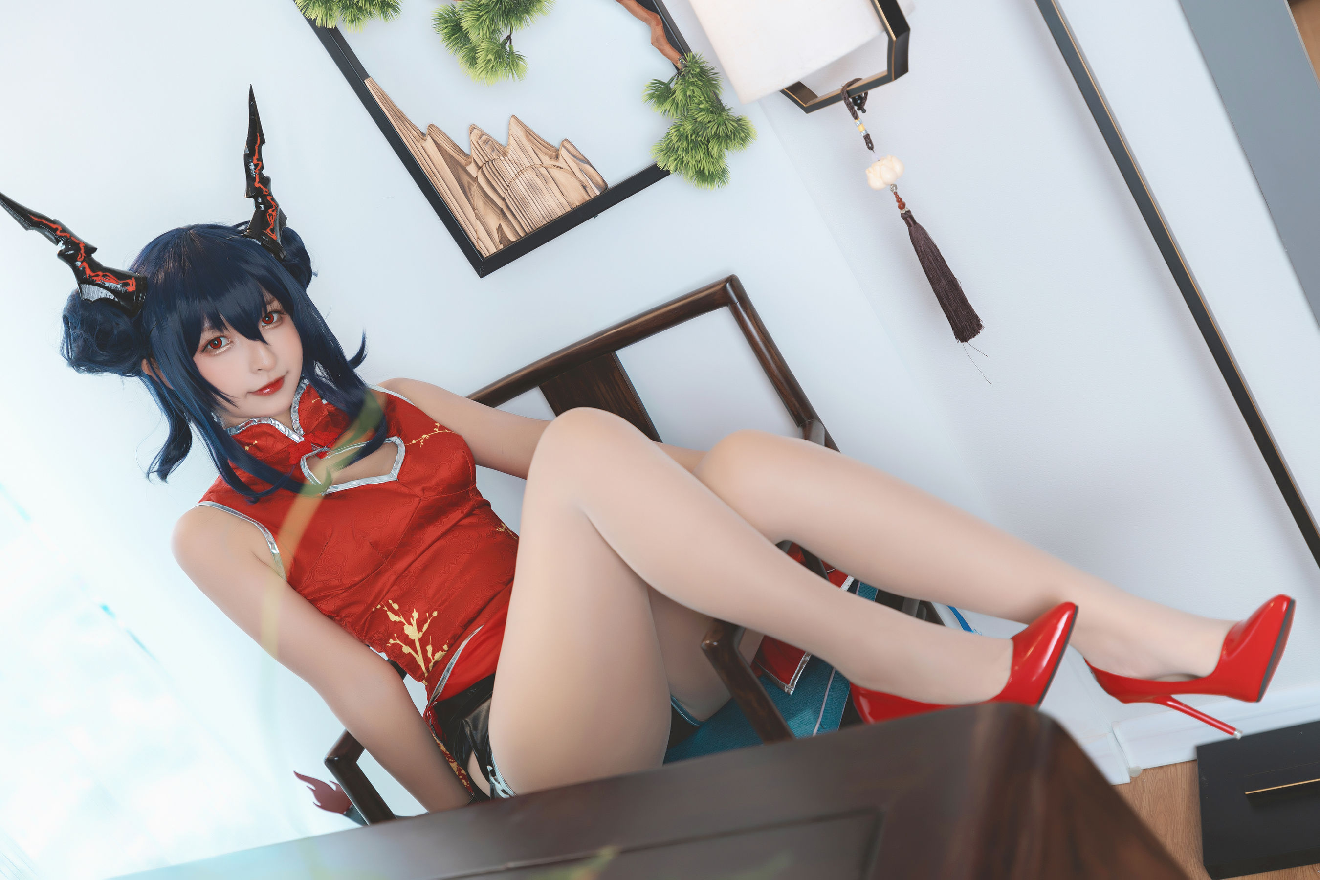 [Cosplay写真] 萝莉神楽坂真冬 – 旗袍魔女 [75P]
