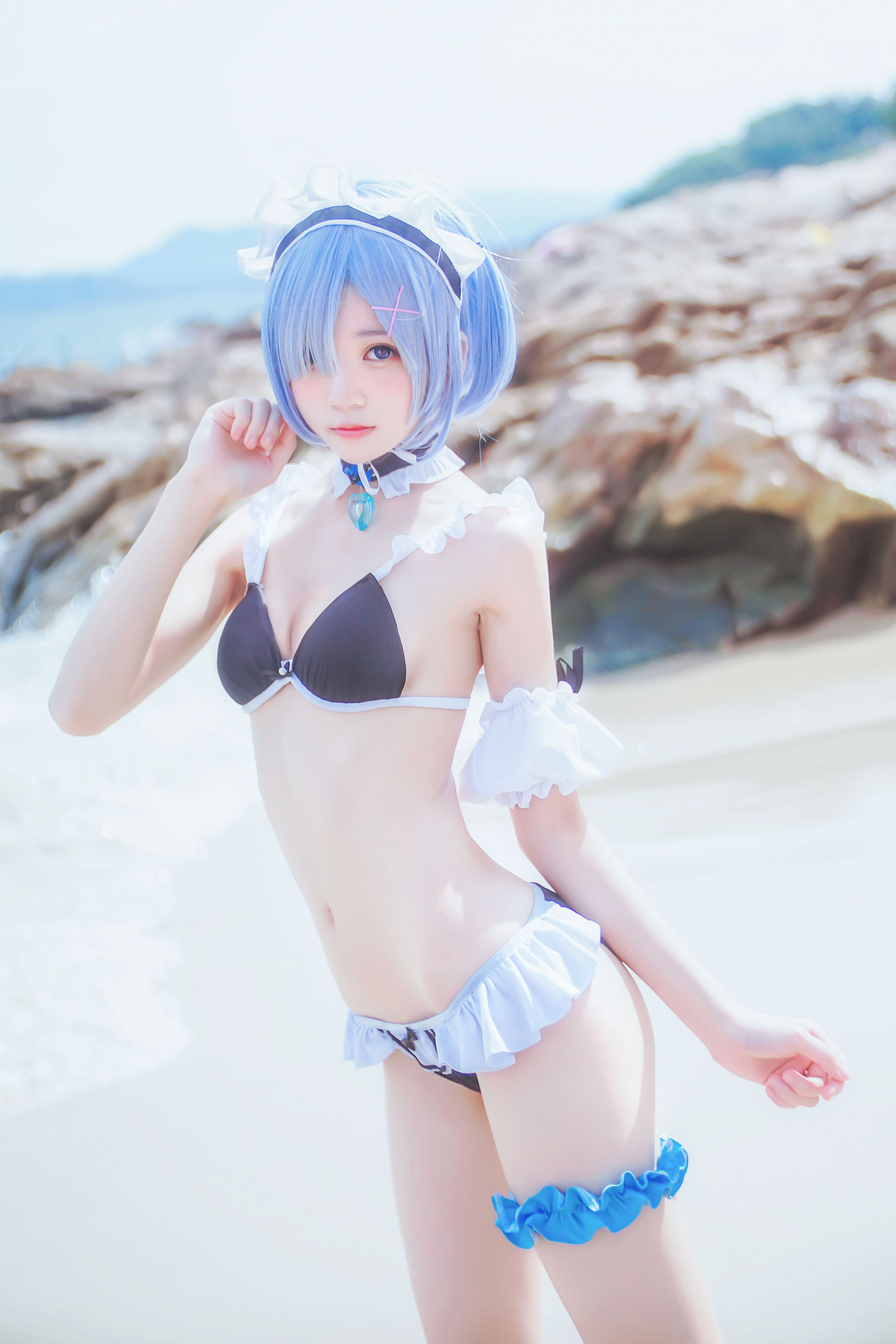 桜桃喵《蕾姆COS》 [48P]
