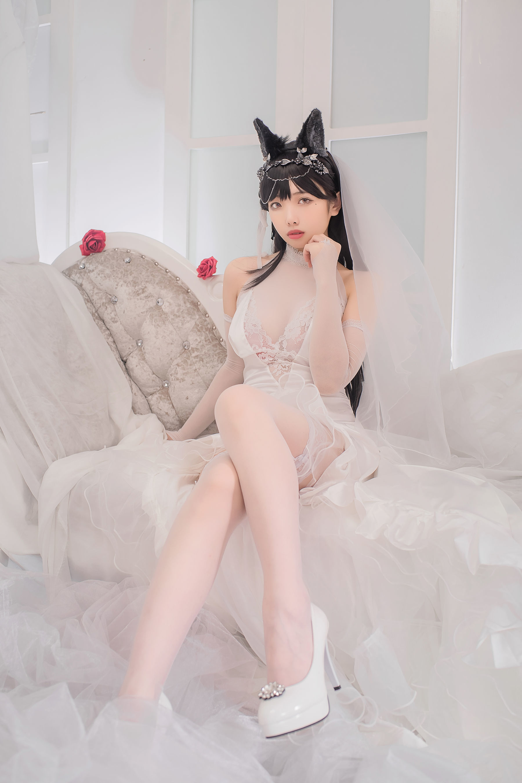 [萝莉COS] 雯妹 – 爱宕花嫁 [32P]