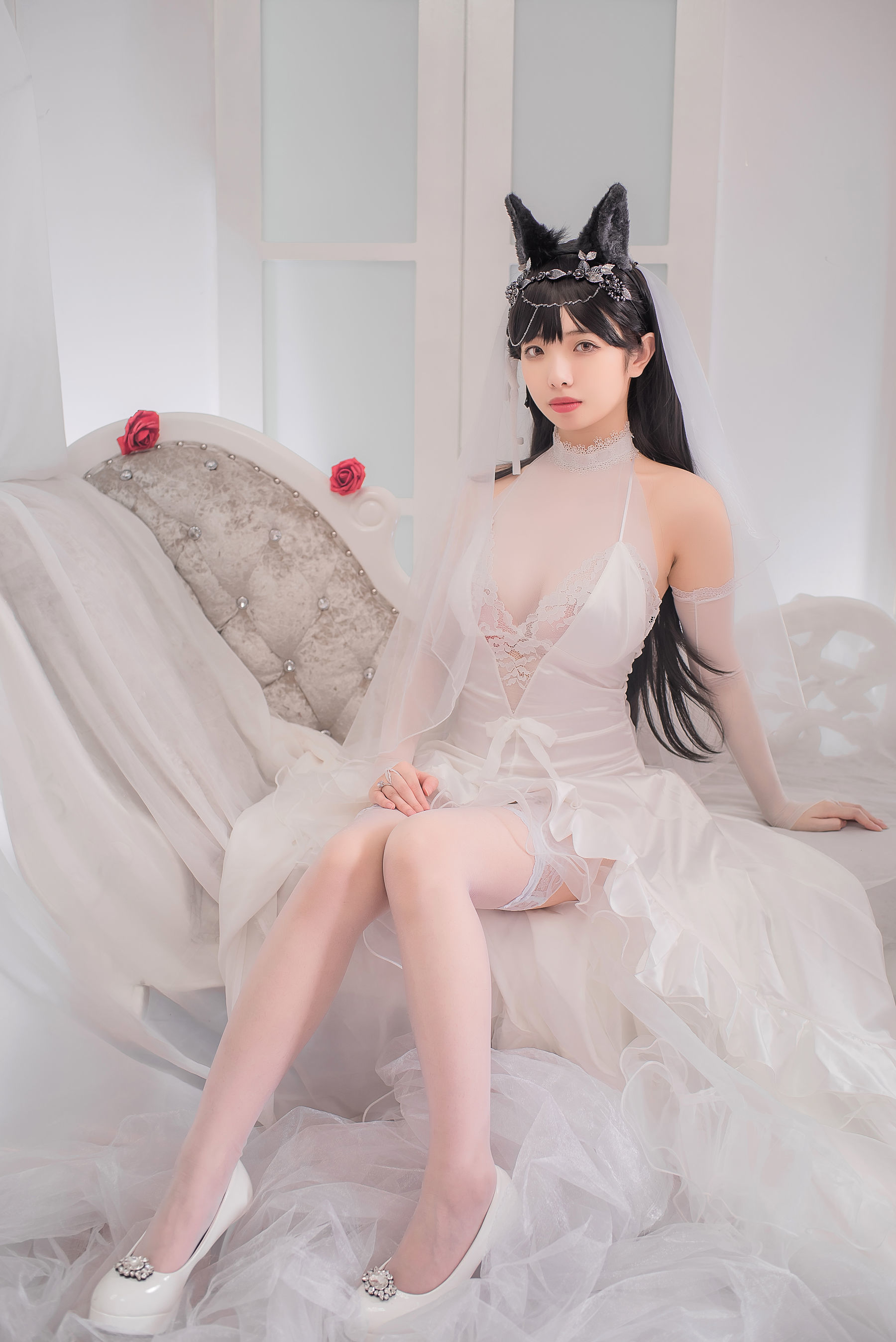 [萝莉COS] 雯妹 – 爱宕花嫁 [32P]