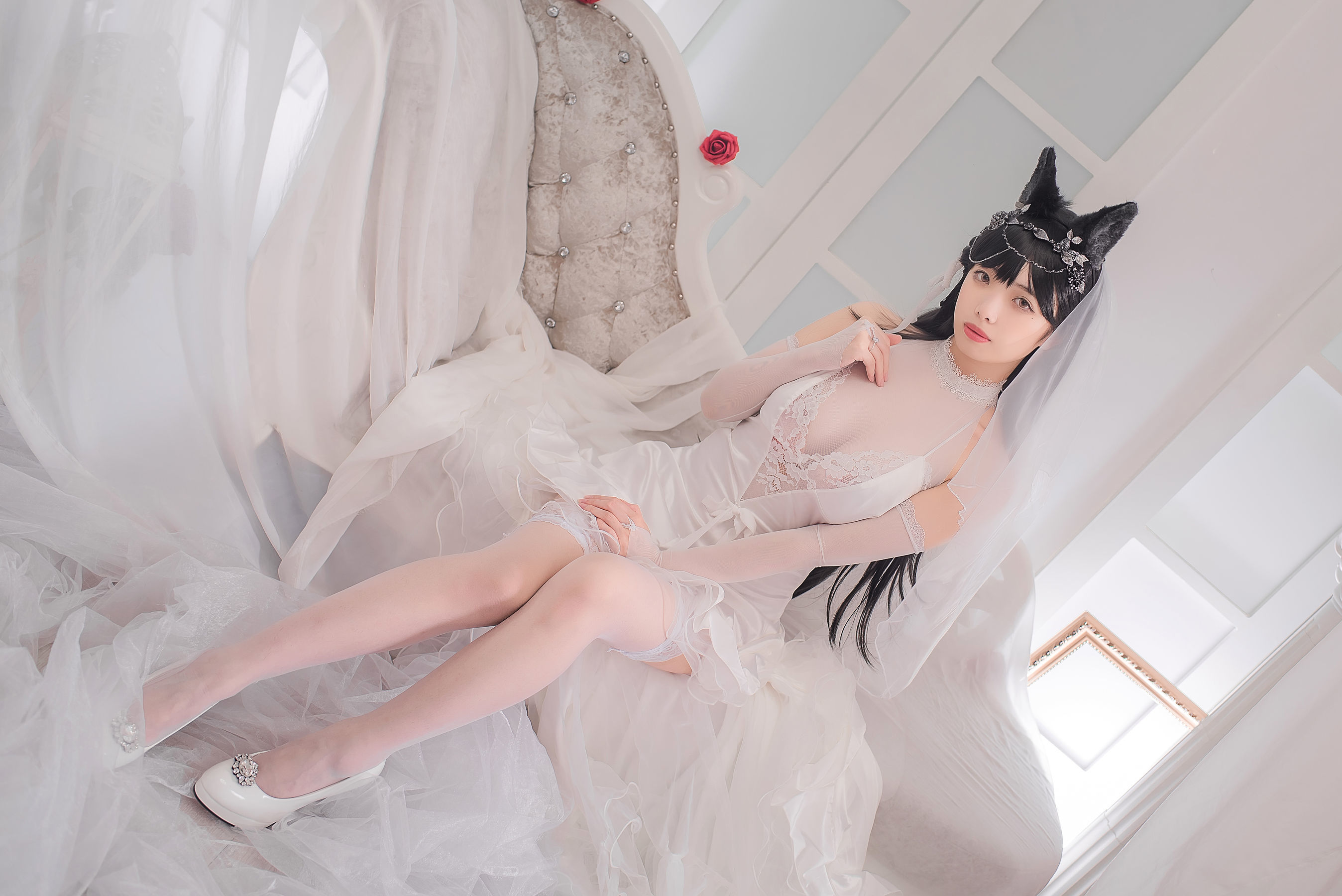 [萝莉COS] 雯妹 – 爱宕花嫁 [32P]
