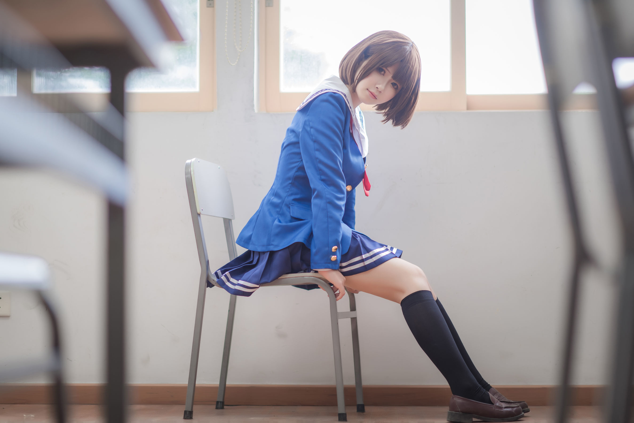 [萝莉COS] 白金Saki – 校服 [29P]
