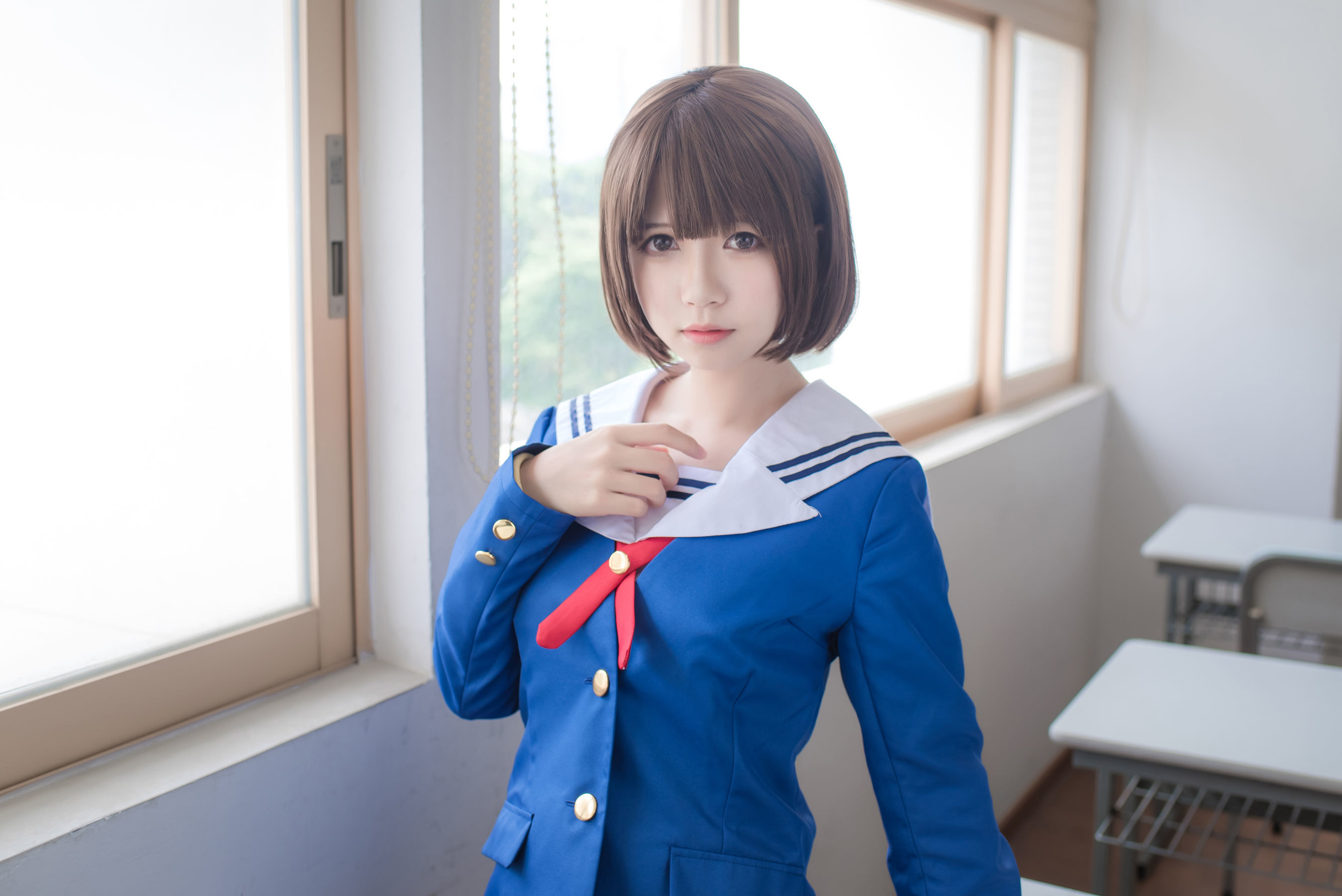 [萝莉COS] 白金Saki – 校服 [29P]
