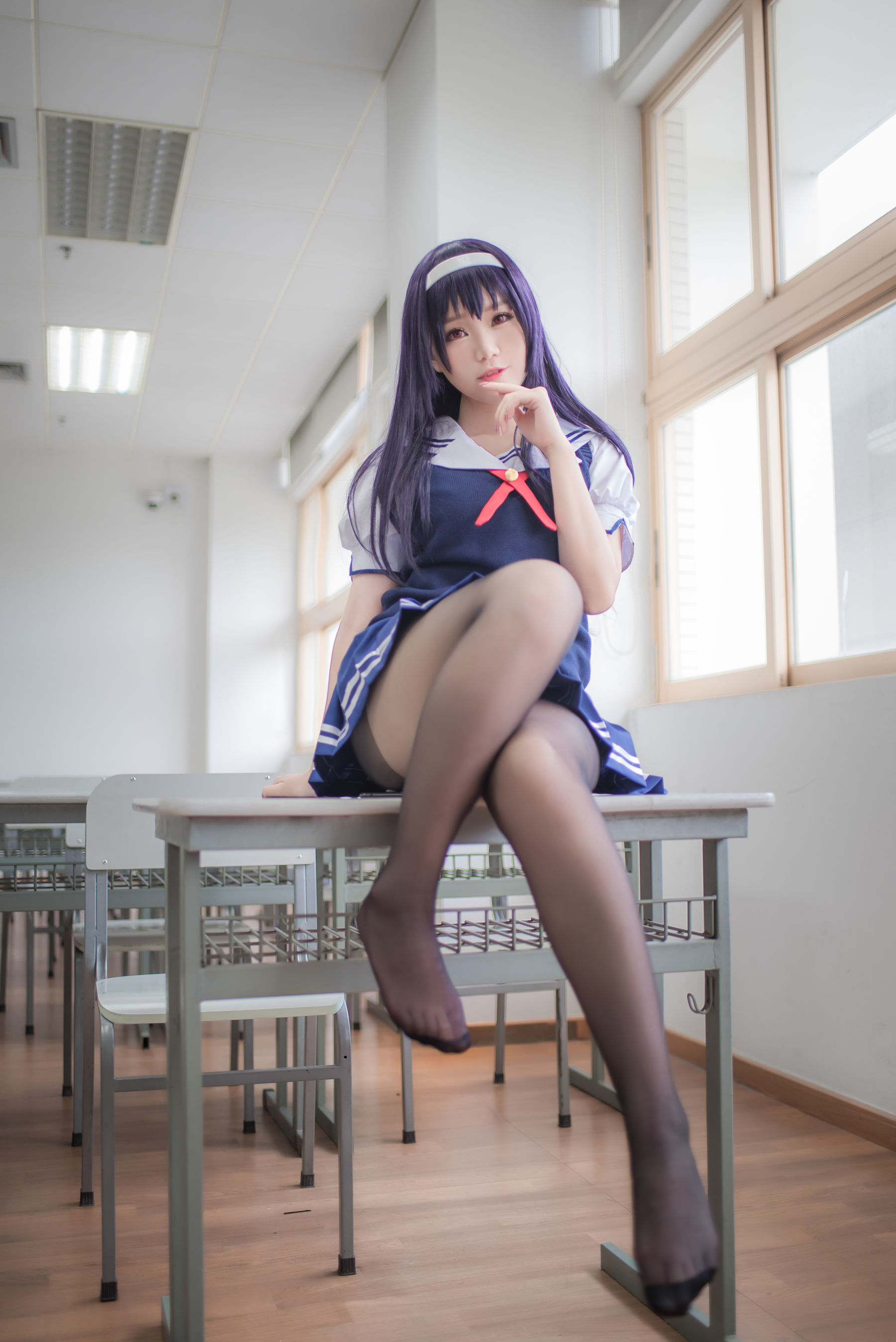 [萝莉COS] 白金Saki – 校服 [29P]