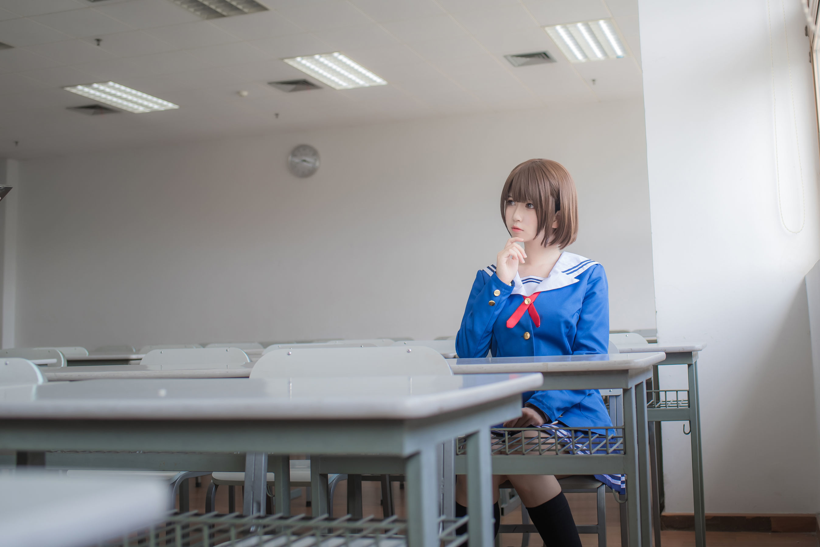 [萝莉COS] 白金Saki – 校服 [29P]