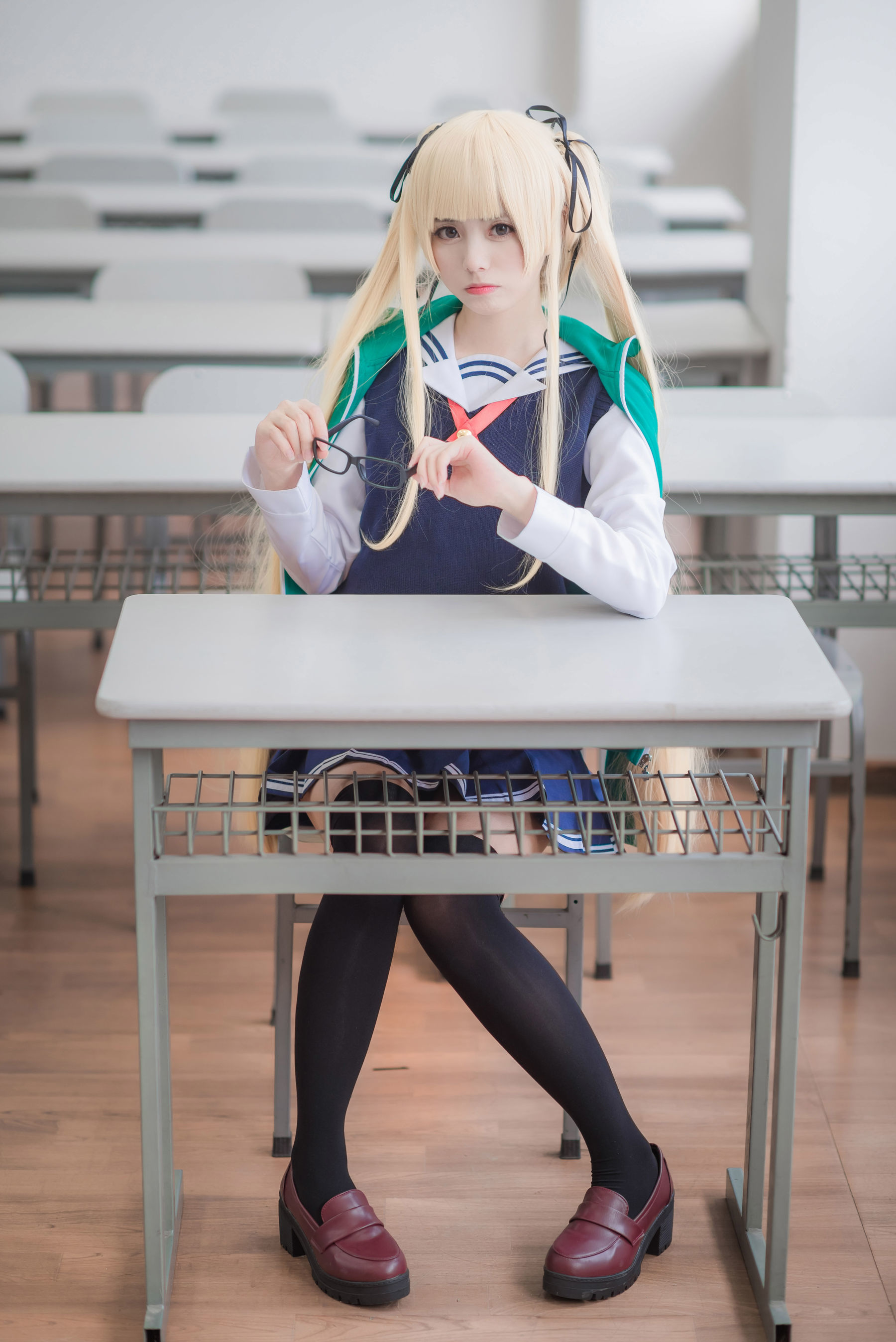 [萝莉COS] 白金Saki – 校服 [29P]
