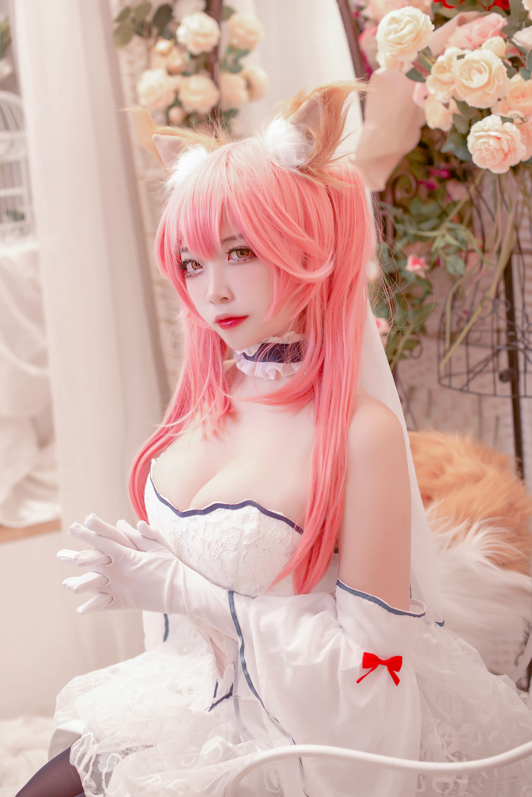 人气Coser二佐Nisa – fate玉藻前婚纱 [9P]