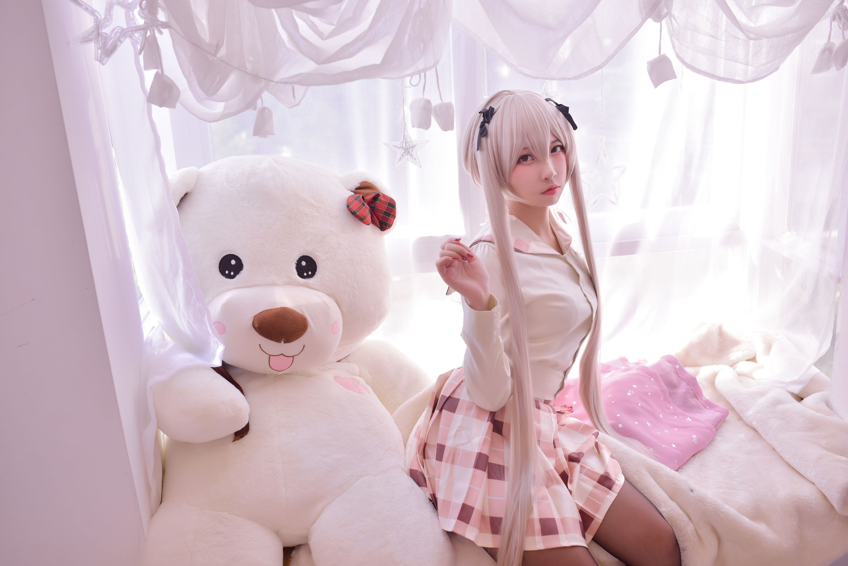 人气Coser二佐Nisa – 穹妹校服 [46P]