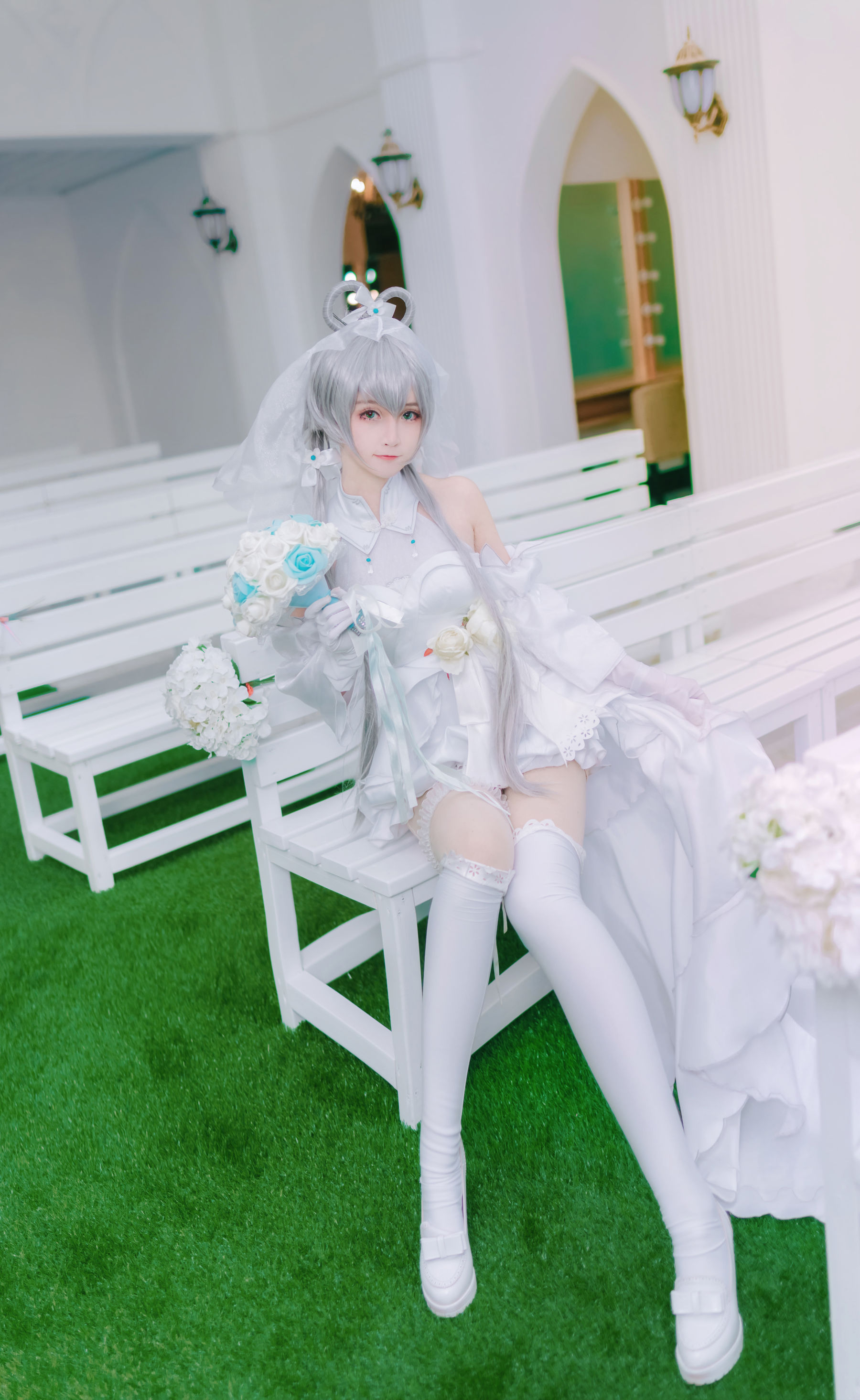 萌宠博主yui金鱼 洛天依婚纱 [8P]