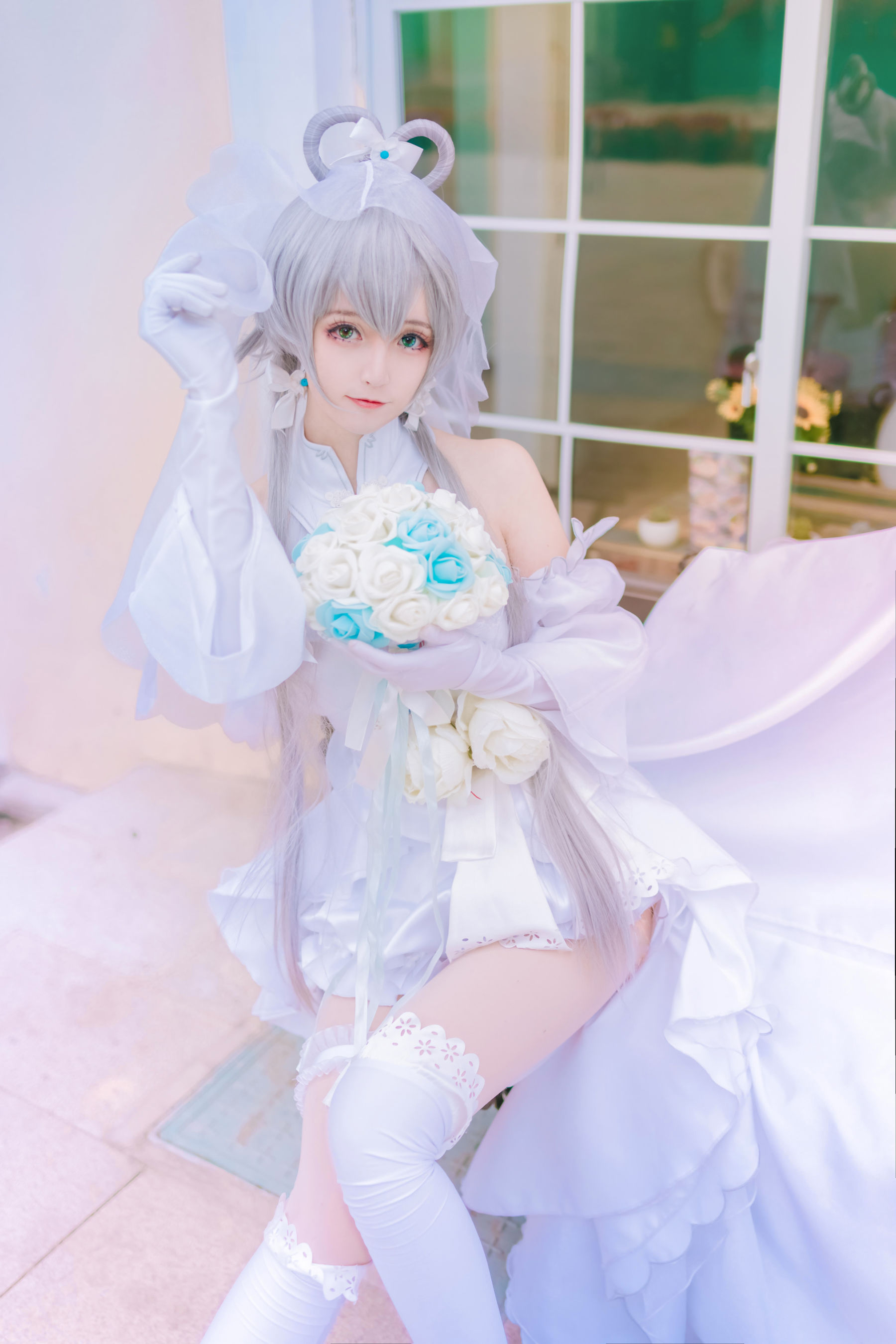 萌宠博主yui金鱼 洛天依婚纱 [8P]