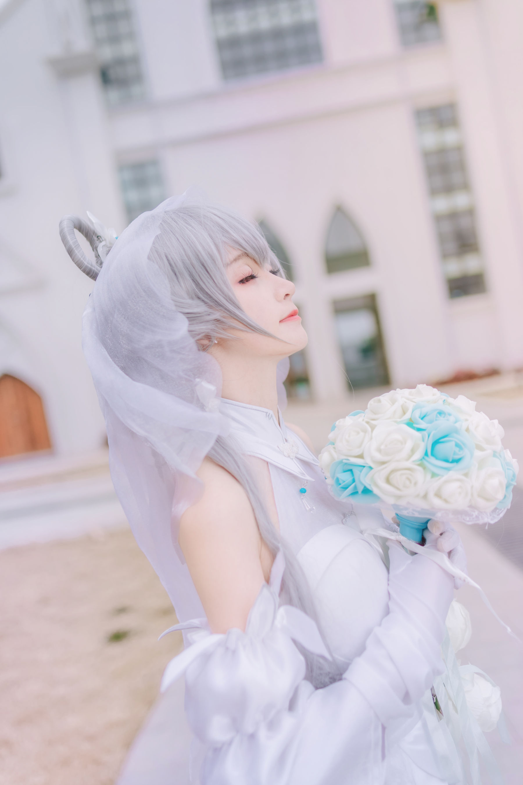 萌宠博主yui金鱼 洛天依婚纱 [8P]